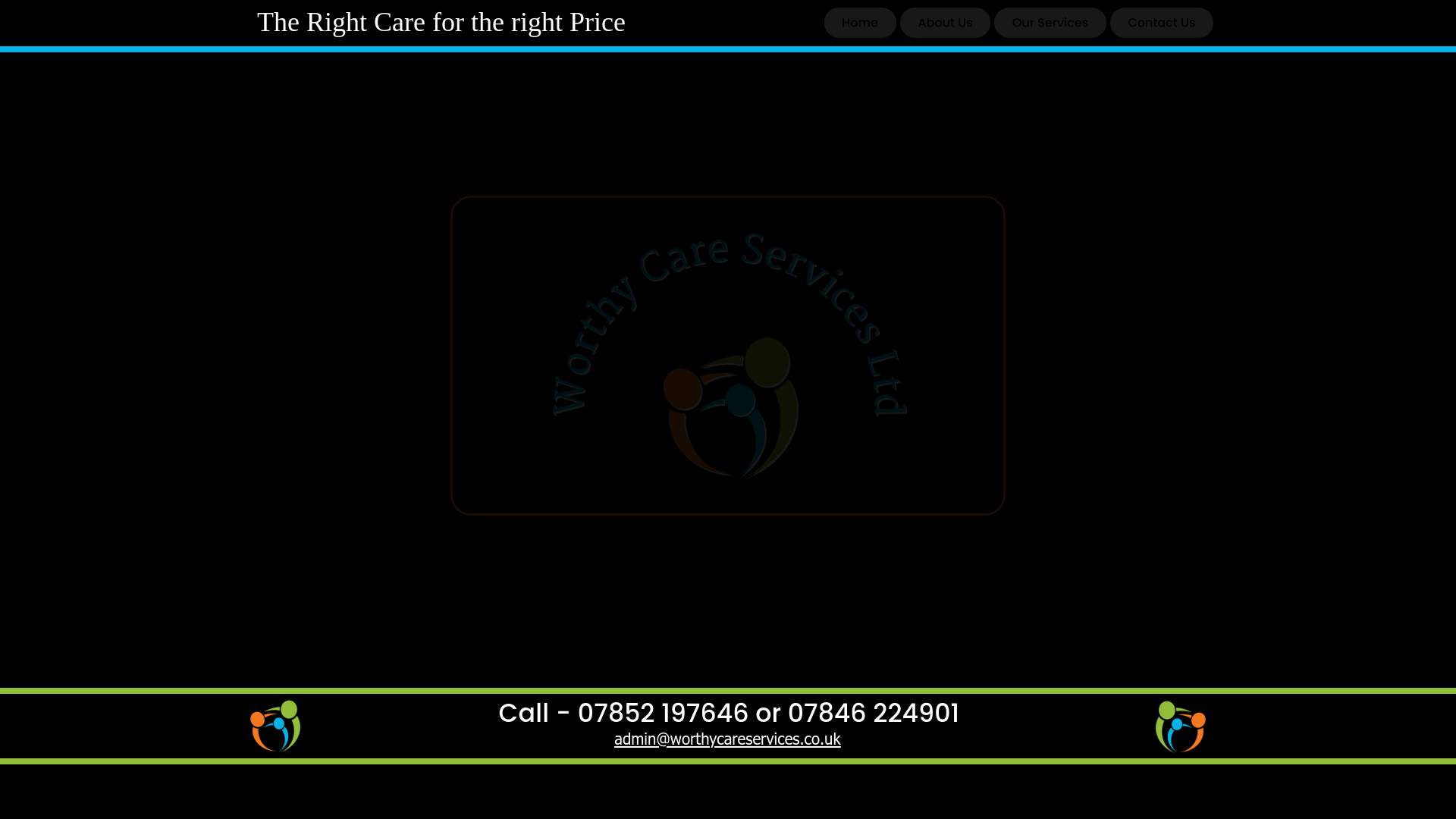 website screenshot of https://worthycareservices.co.uk/