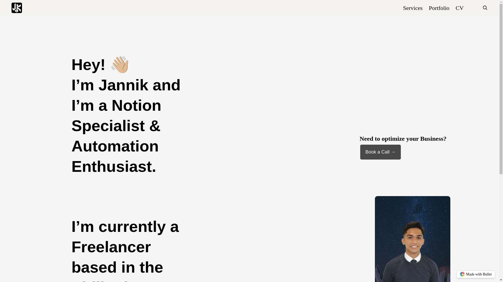 website screenshot of https://jannik-bullet.pages.dev/