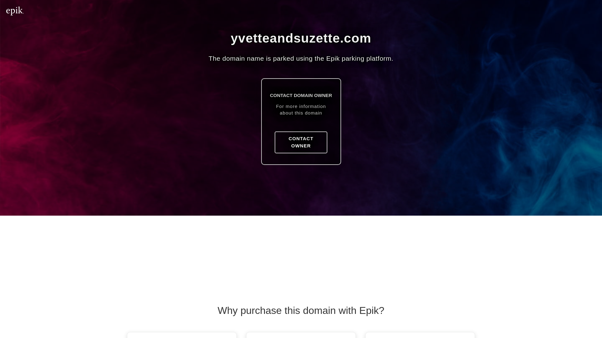 website screenshot of https://yvetteandsuzette.com
