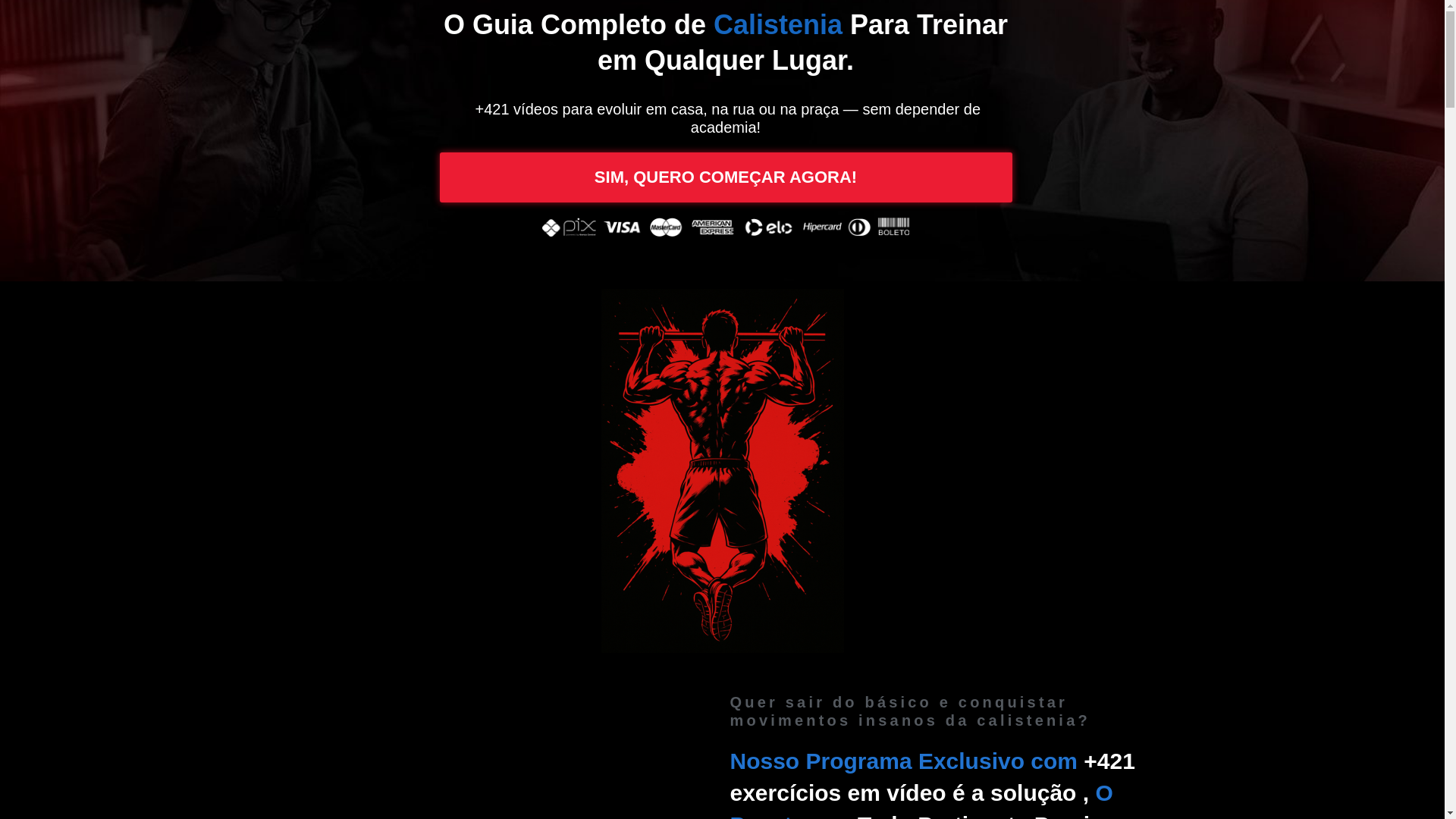 website screenshot of https://calistenia100medo.fun/