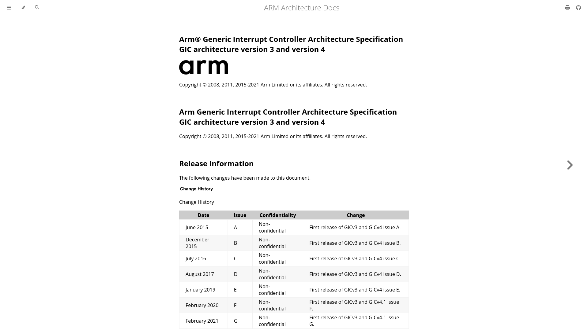 website screenshot of https://armdocs.pages.dev/