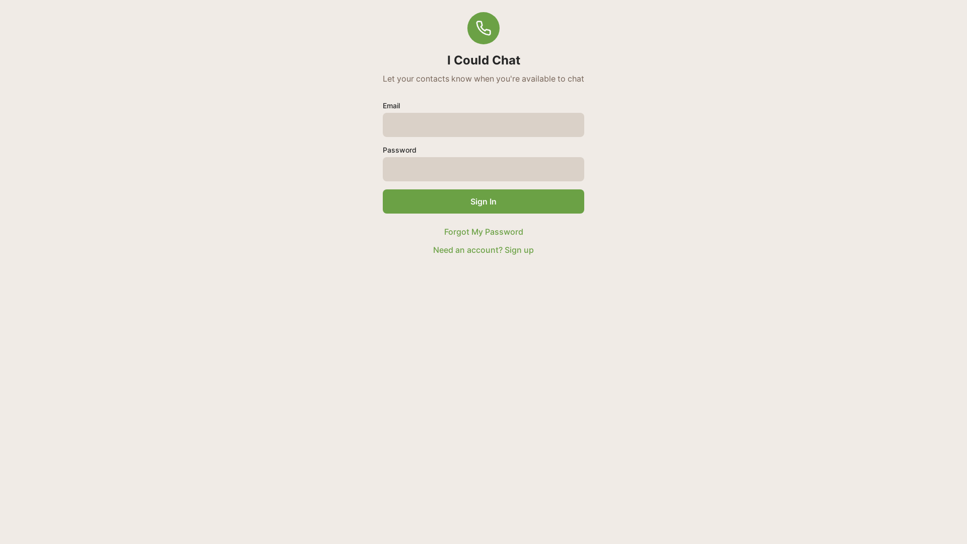 website screenshot of https://icouldchat.com/