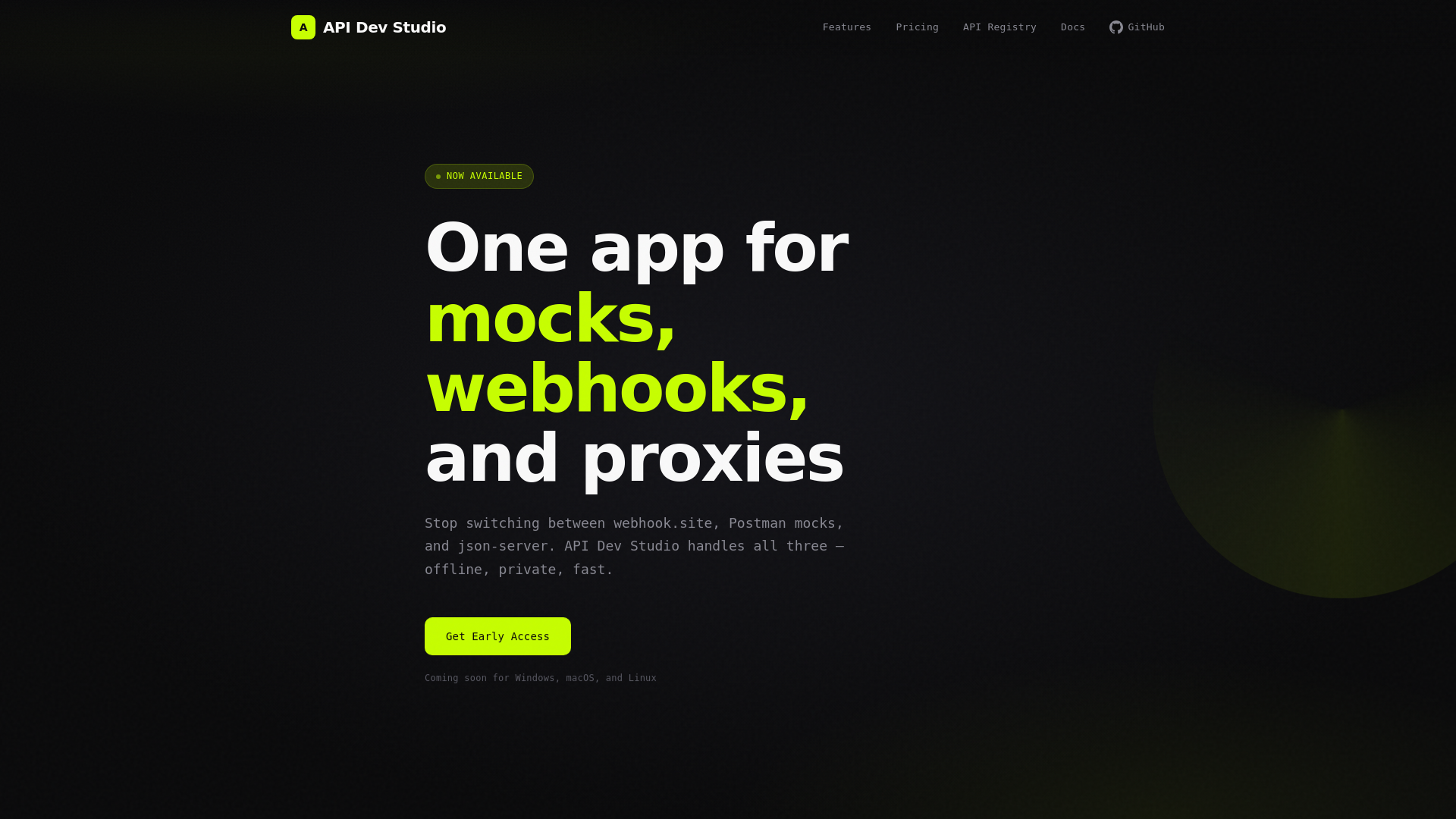 website screenshot of https://apidevstudio.pages.dev/