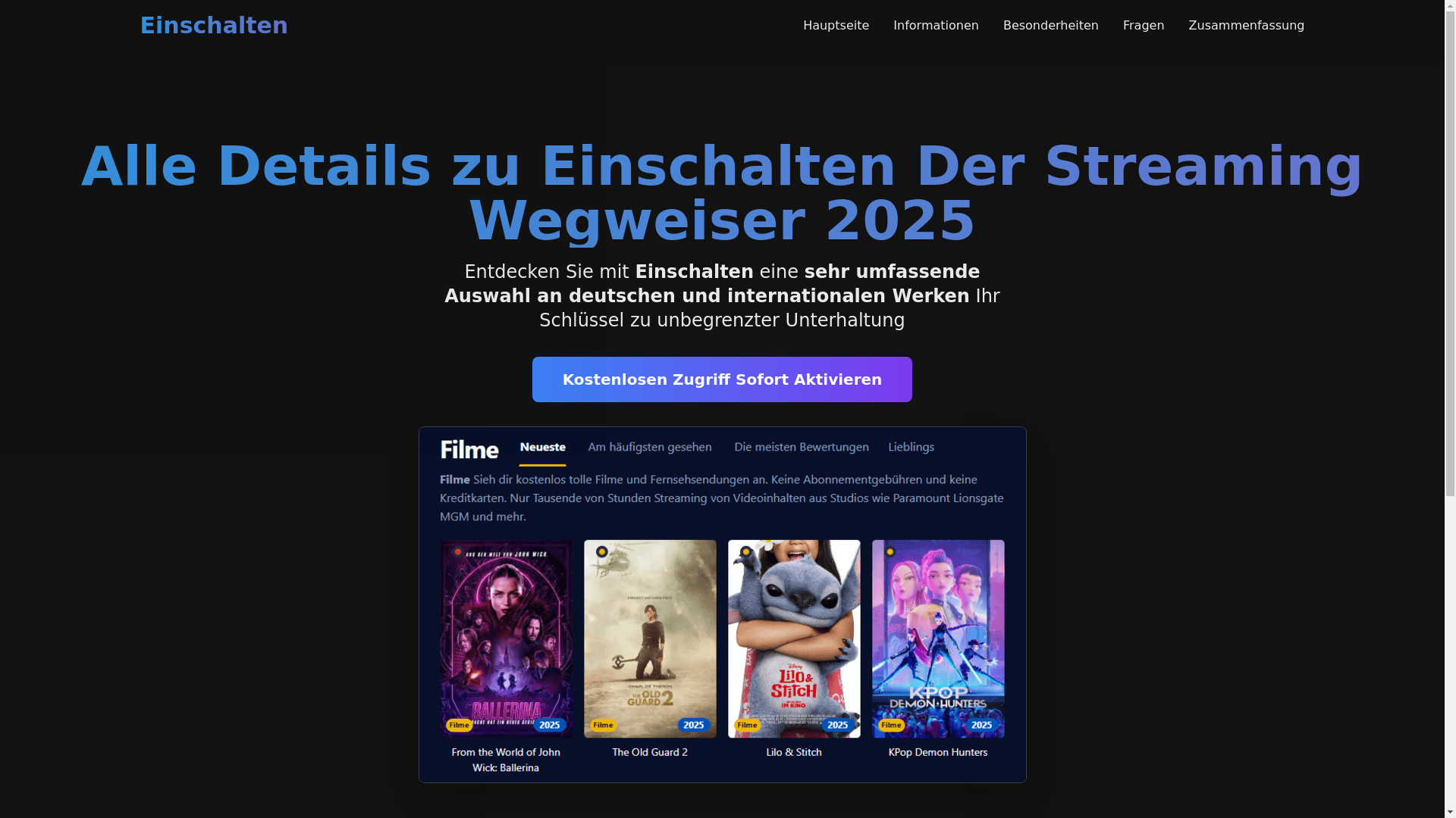 website screenshot of https://einschalten-e2qw.pages.dev/