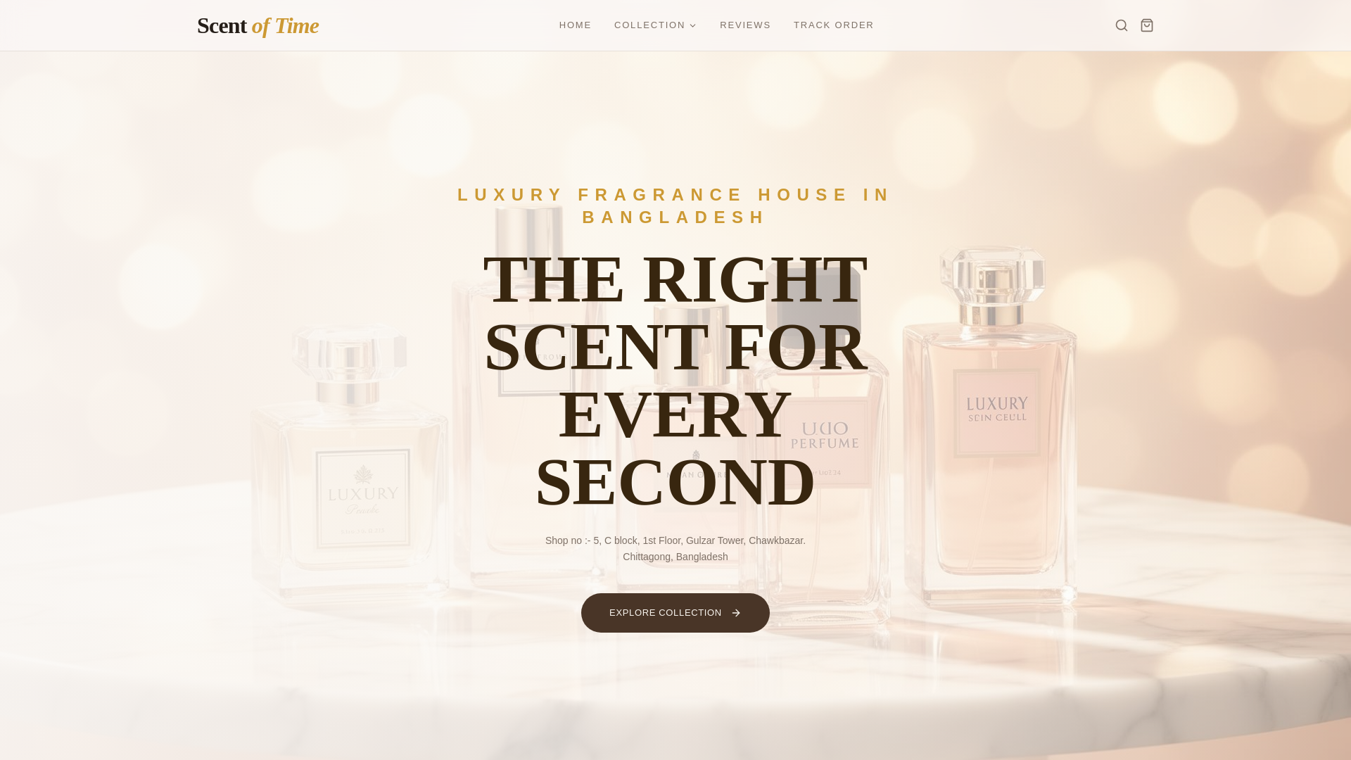 website screenshot of https://scentoftimebd.com