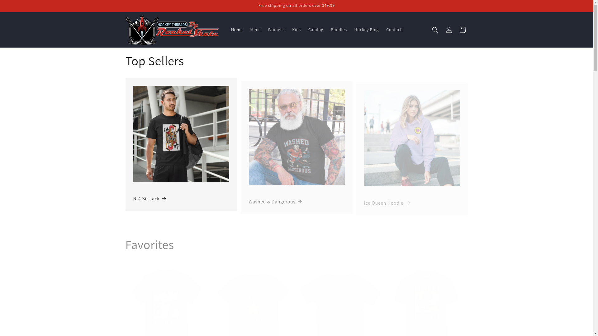 website screenshot of https://hockeytees.co/