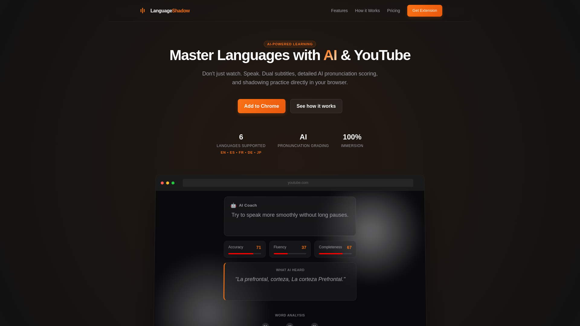 website screenshot of https://language-shadow-landing.pages.dev/