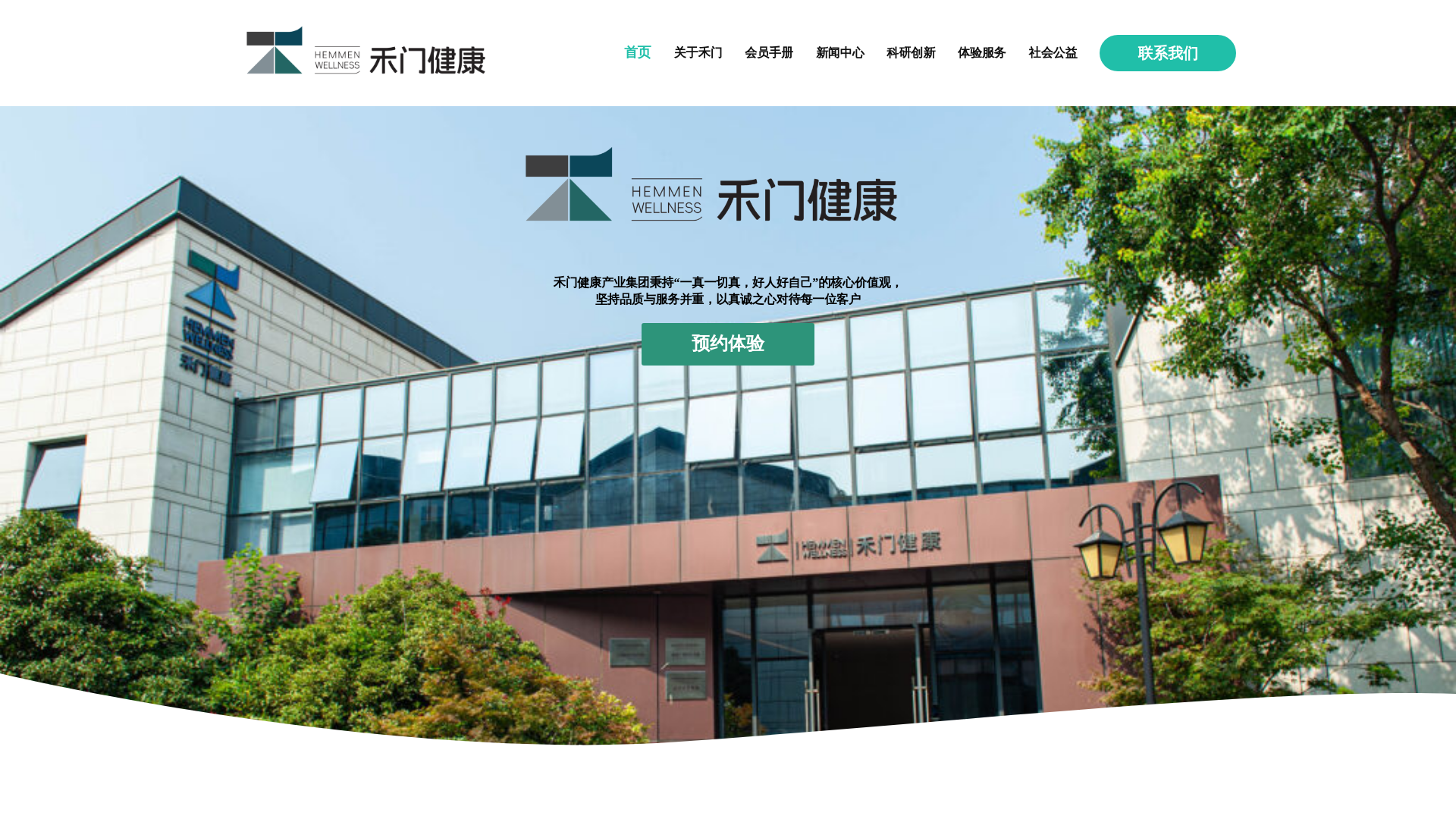 website screenshot of https://hemmenwellness.com