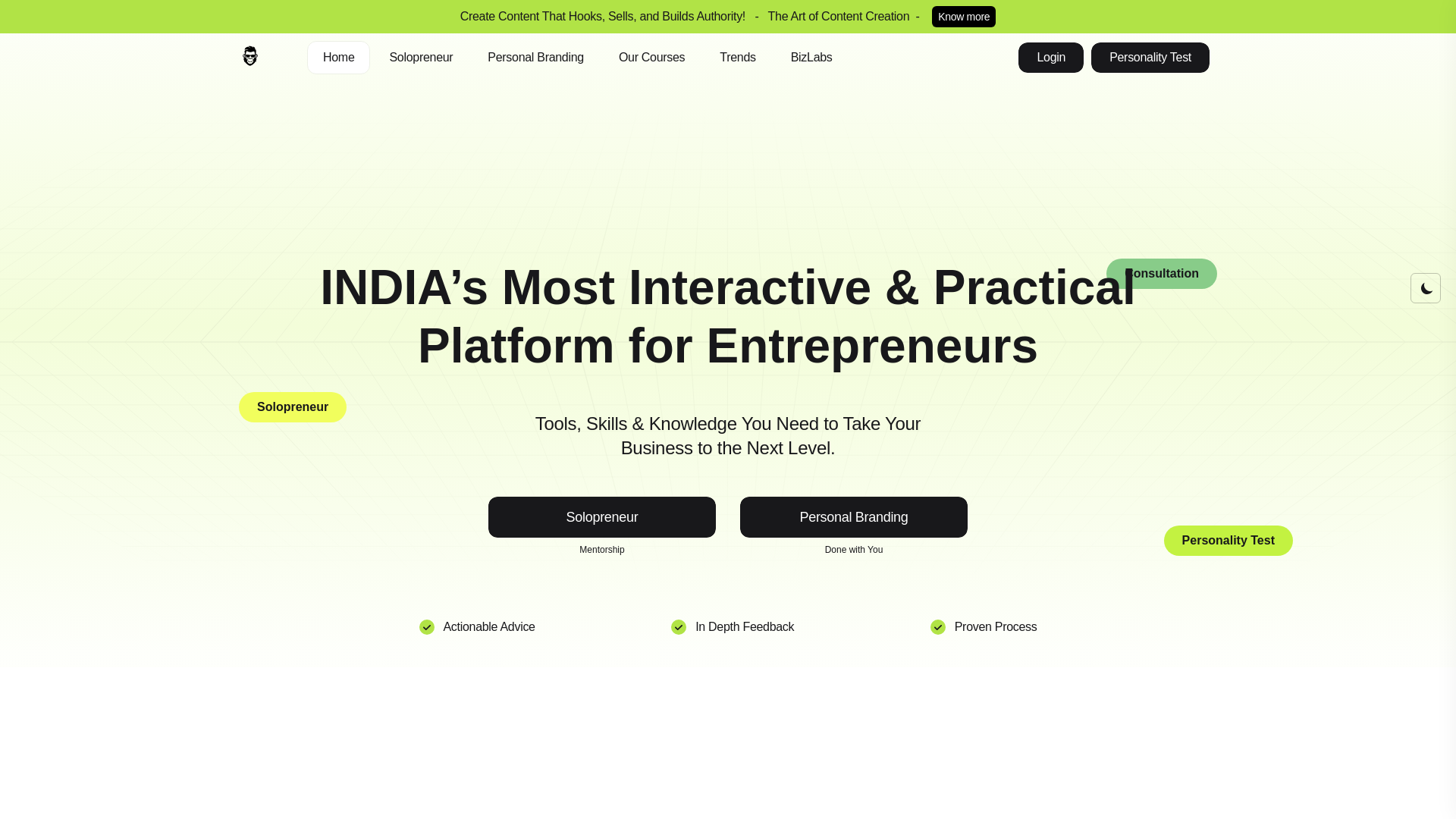 website screenshot of https://lapaas.com/