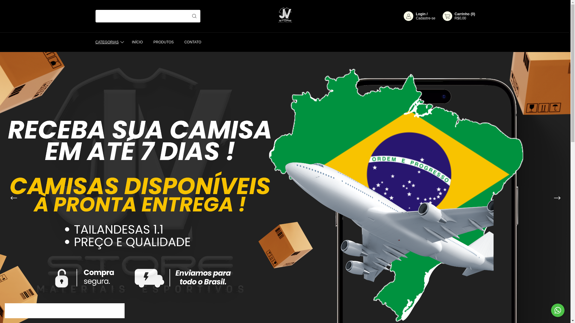 website screenshot of https://jvstoreoficial.com.br/