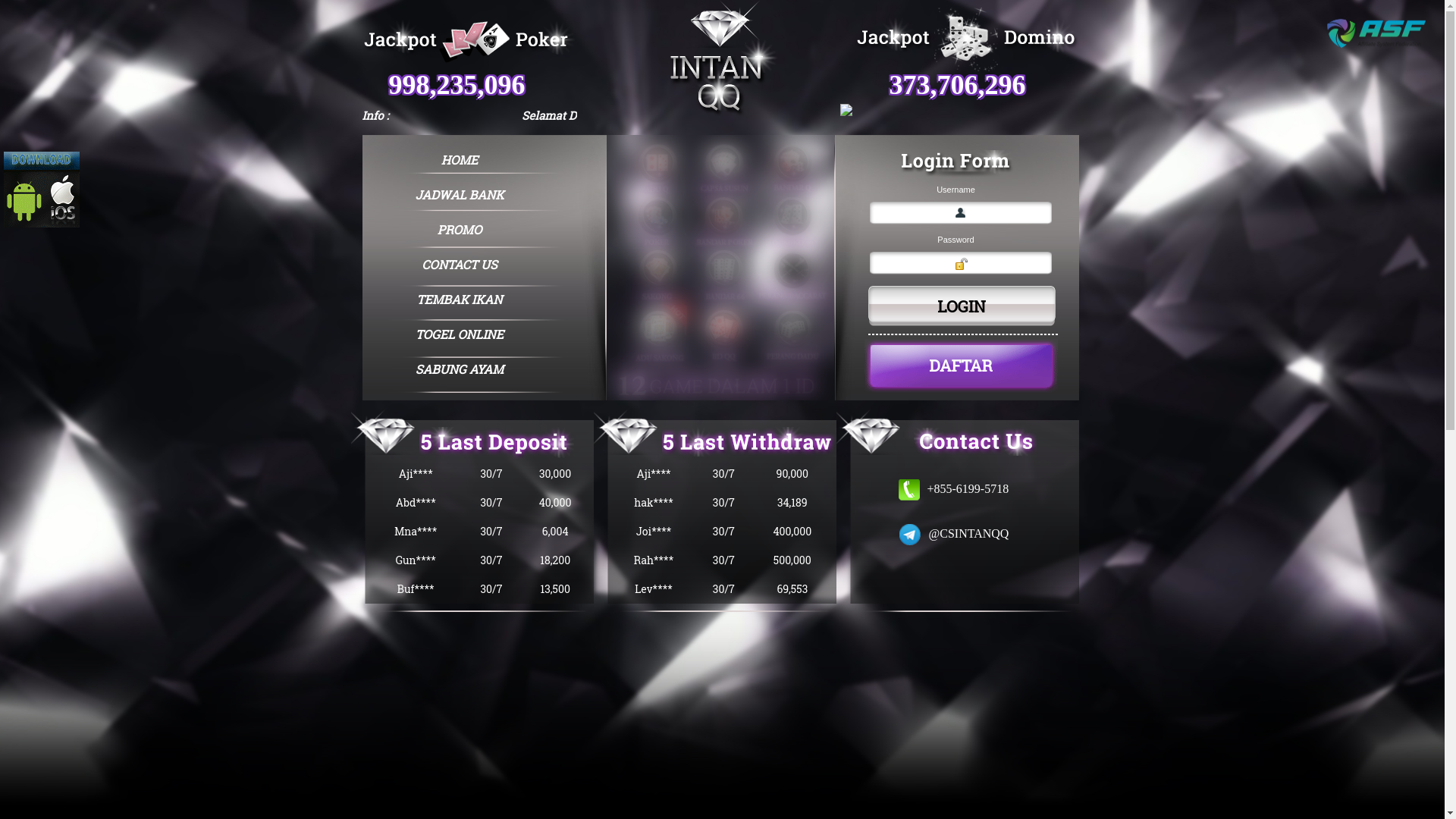 website screenshot of https://16intanqq.com/
