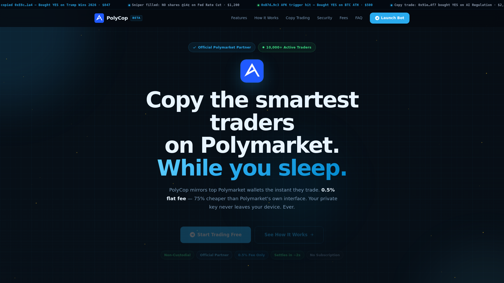 website screenshot of https://polycopbotapp.pages.dev/