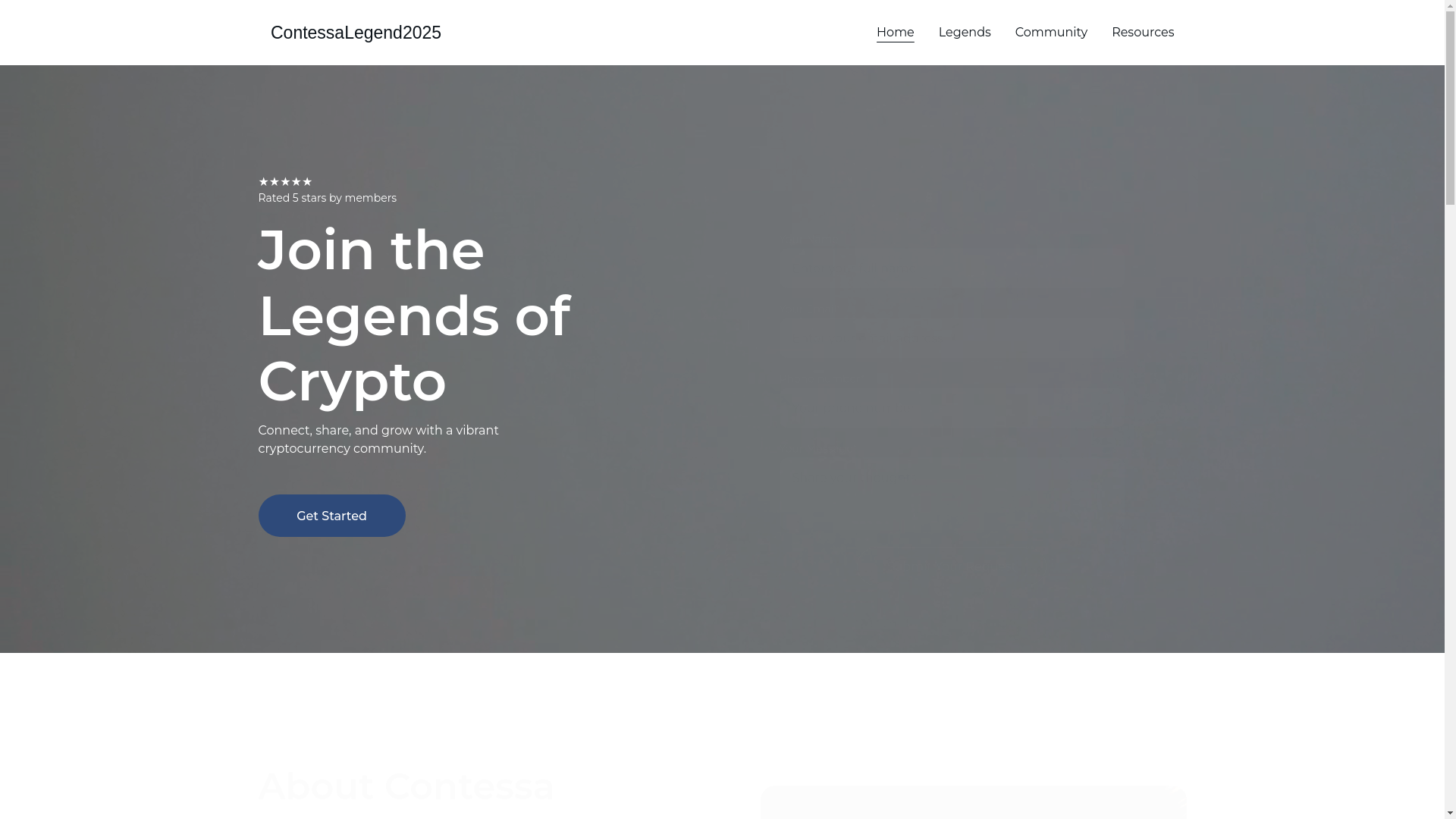 website screenshot of https://contessalegend2025.com/