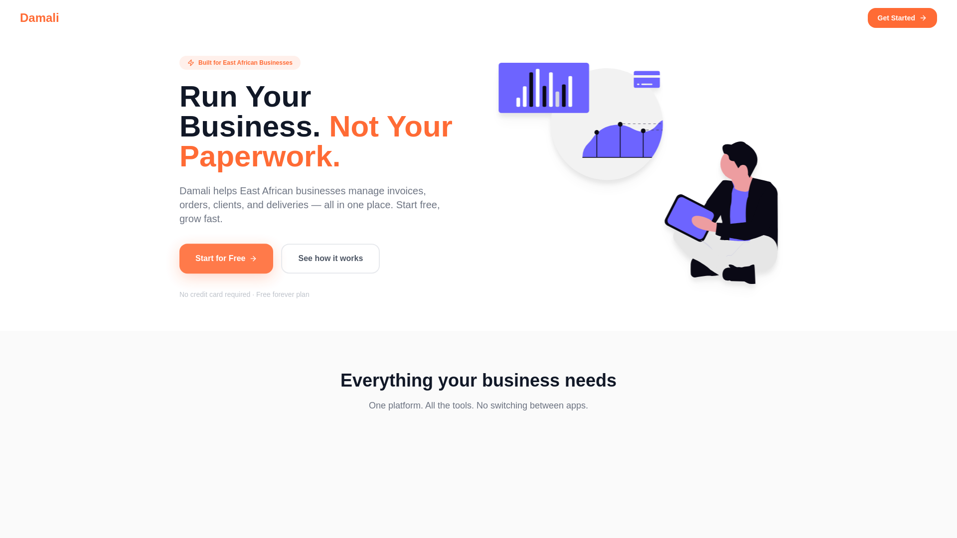 website screenshot of https://damali.pages.dev/
