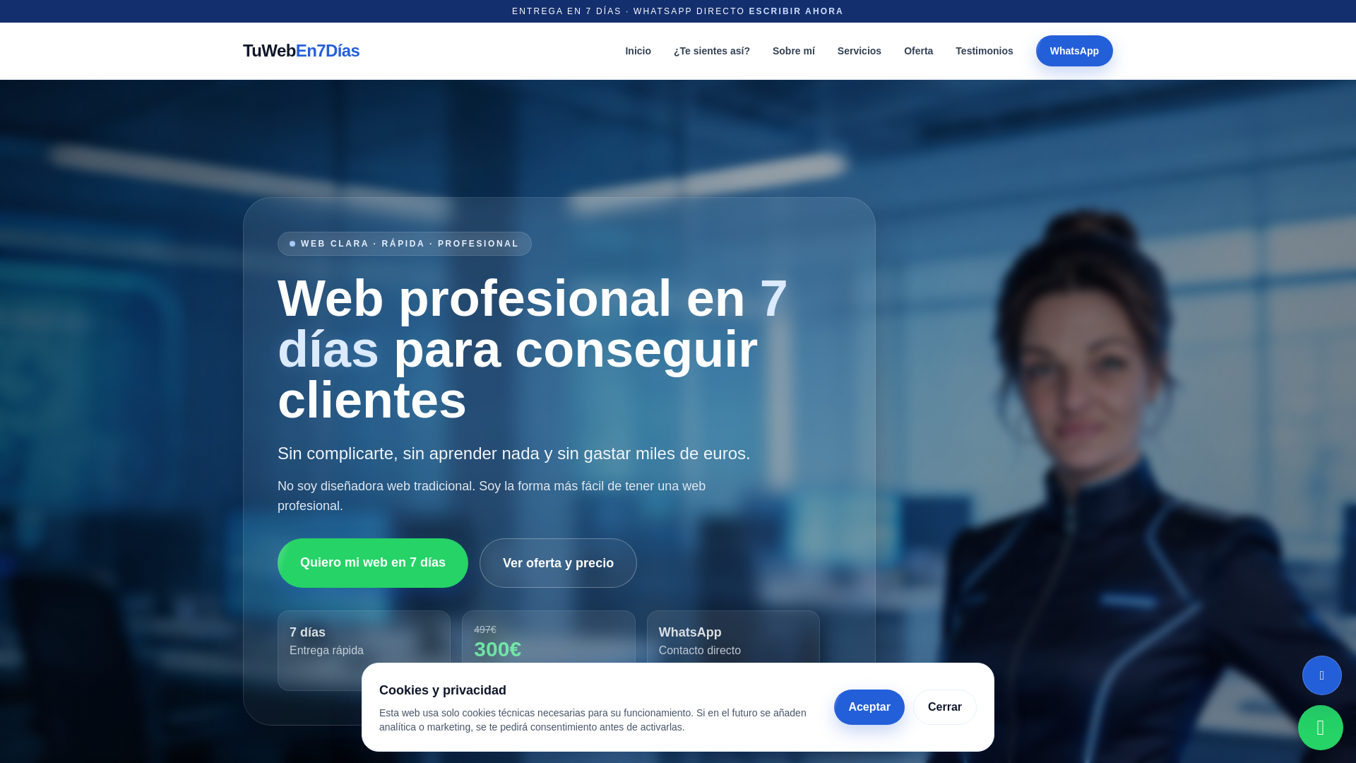 website screenshot of https://tuwebendias.com/
