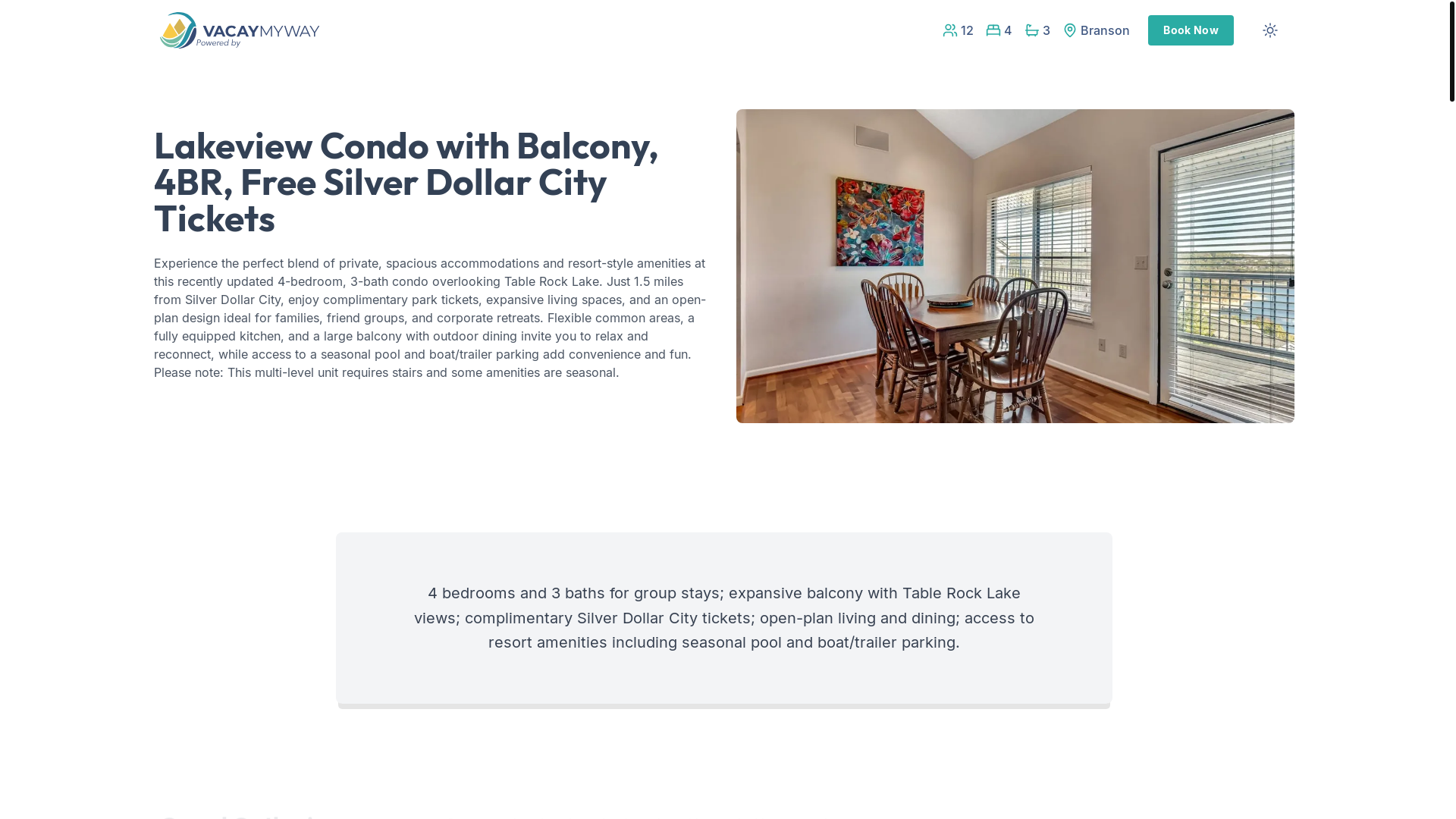 website screenshot of https://tablerockbalcony.house/