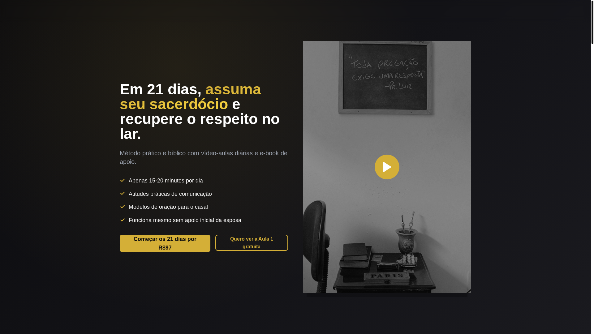 website screenshot of https://sacerdotedolar.com.br/