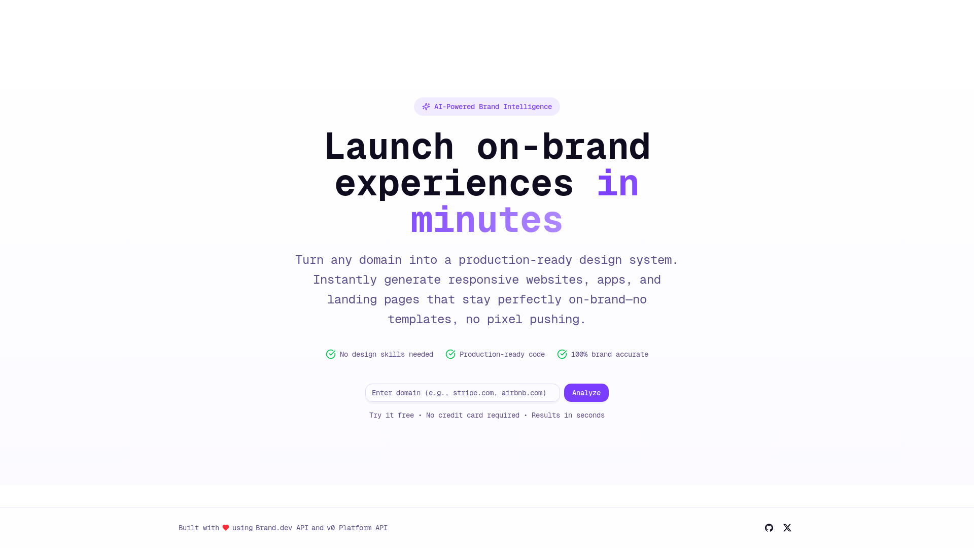 website screenshot of https://branderize.dev/