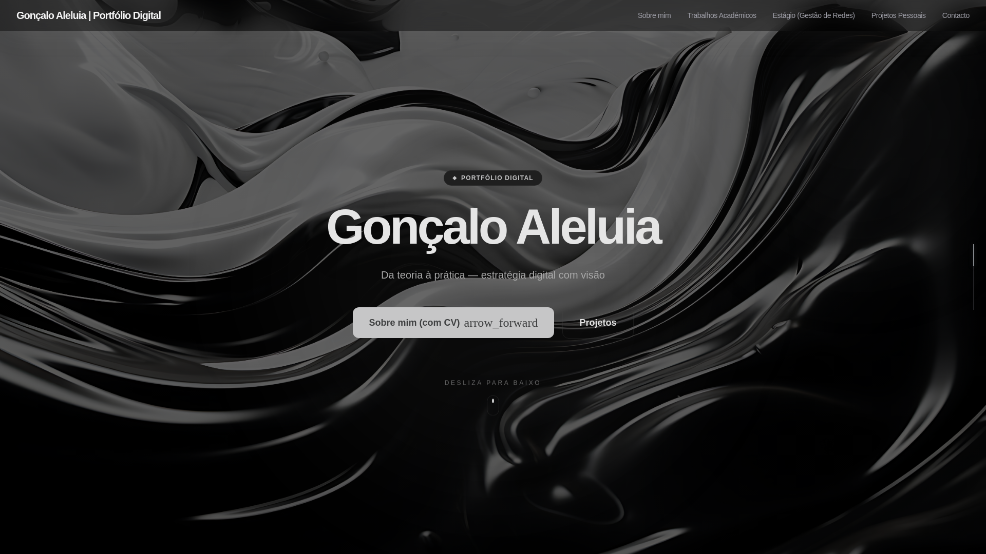 website screenshot of https://goncaloaleluia.pt/