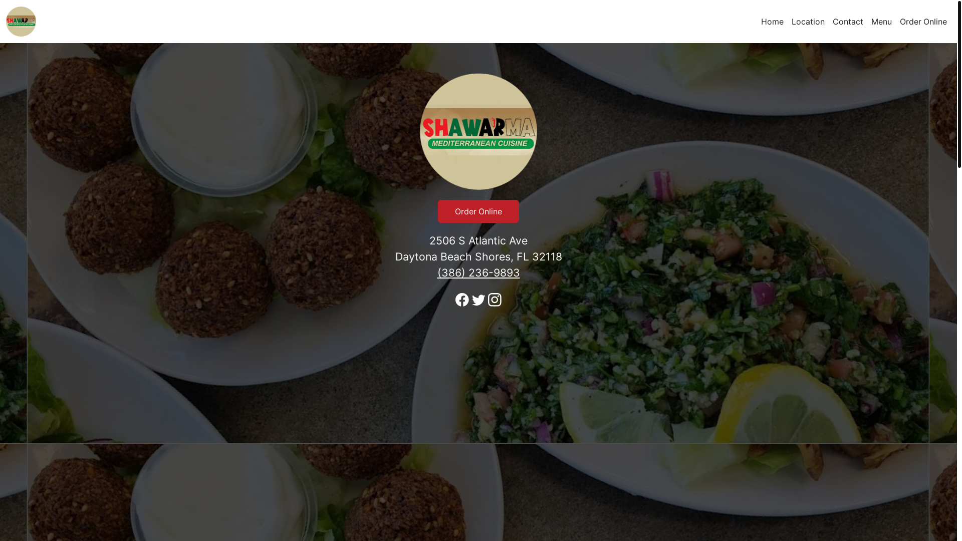 website screenshot of https://shawarmamediterraneancuisine.com/