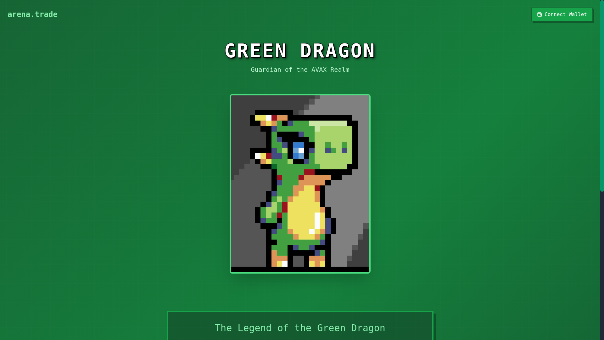 website screenshot of https://greendragonavax.xyz/