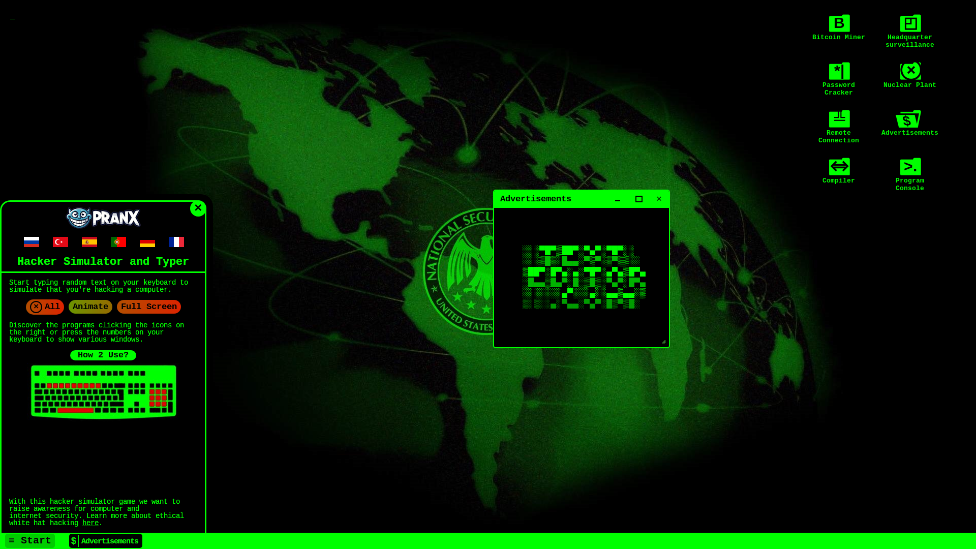 website screenshot of https://pranx.com/hacker