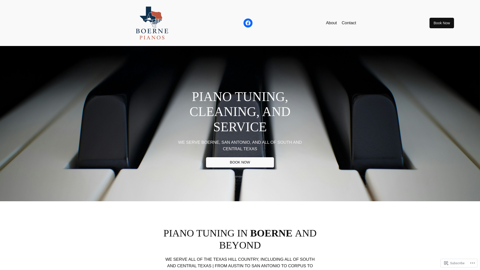 website screenshot of https://boernepianos.com/