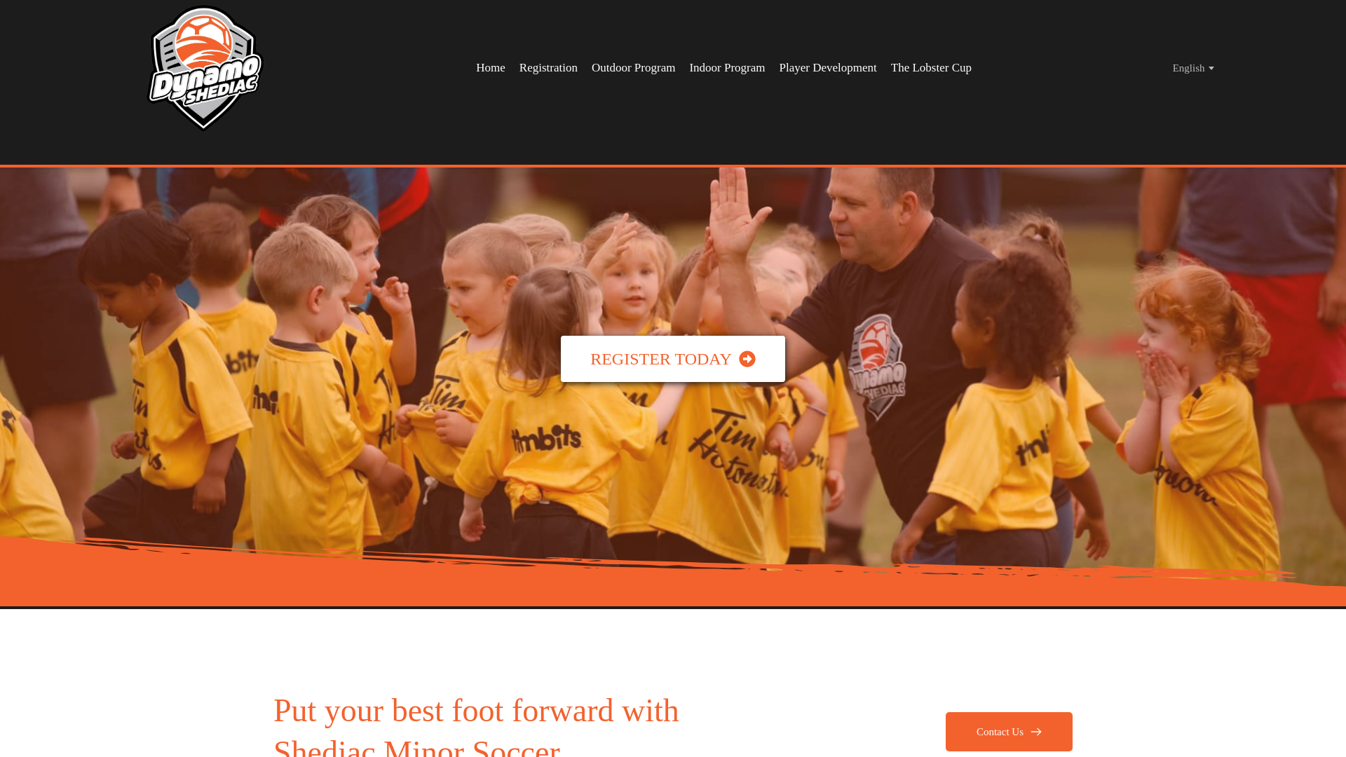 website screenshot of https://shediacsoccer.ca/