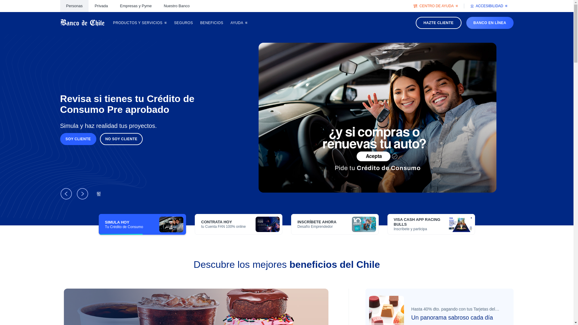website screenshot of https://bancachile.sbs/