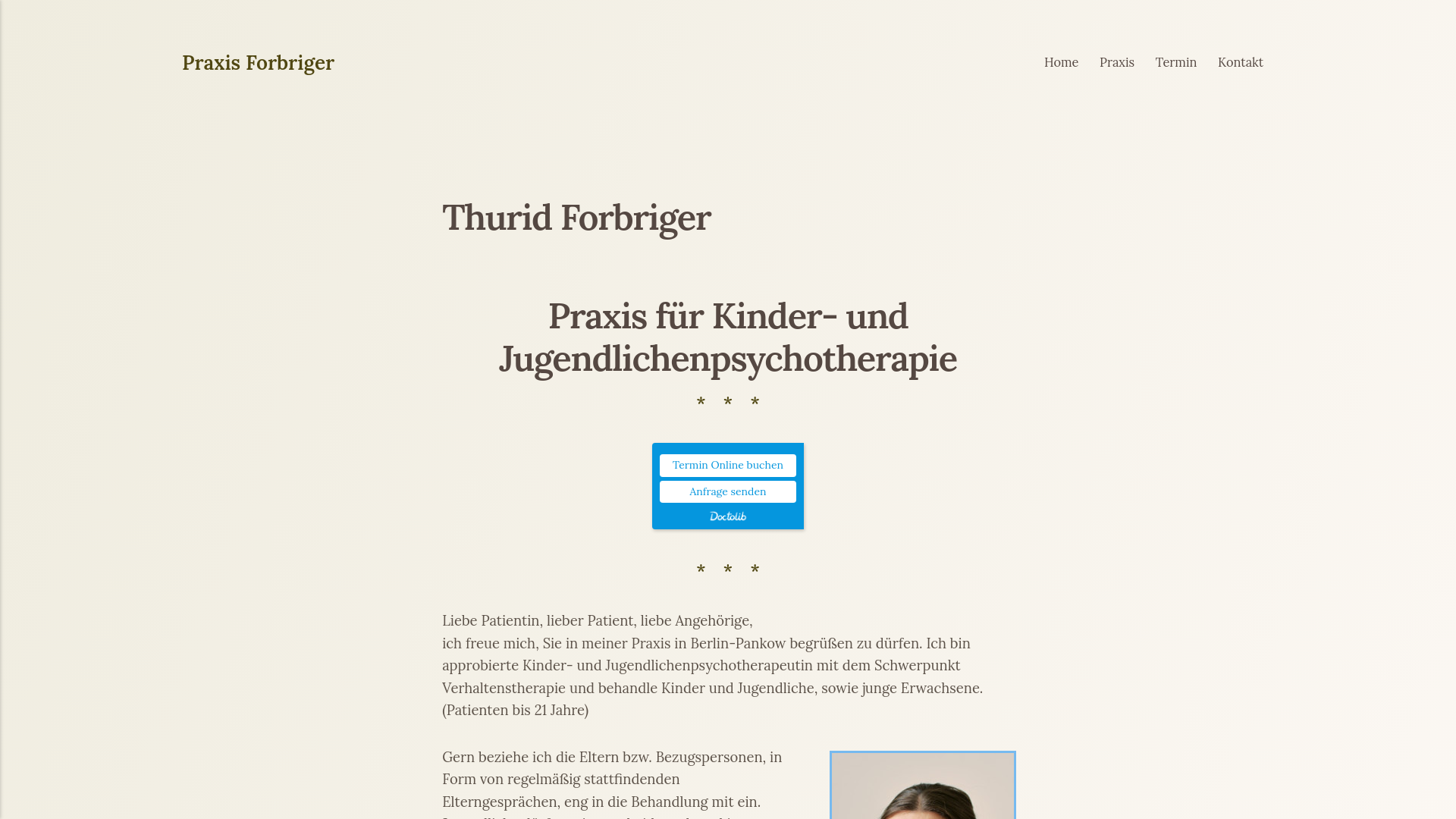 website screenshot of https://kindertherapeut-pankow.de/