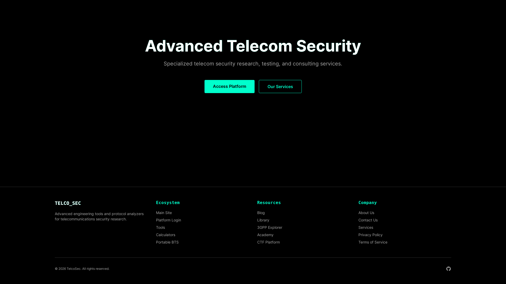 website screenshot of https://telcosec-frontend-public.pages.dev/