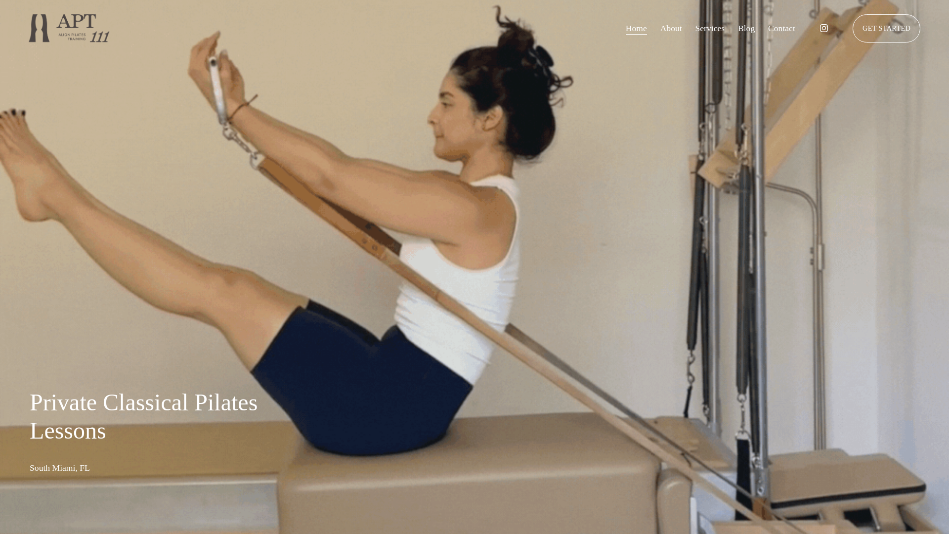 website screenshot of https://alignpilatesjupiter.com/