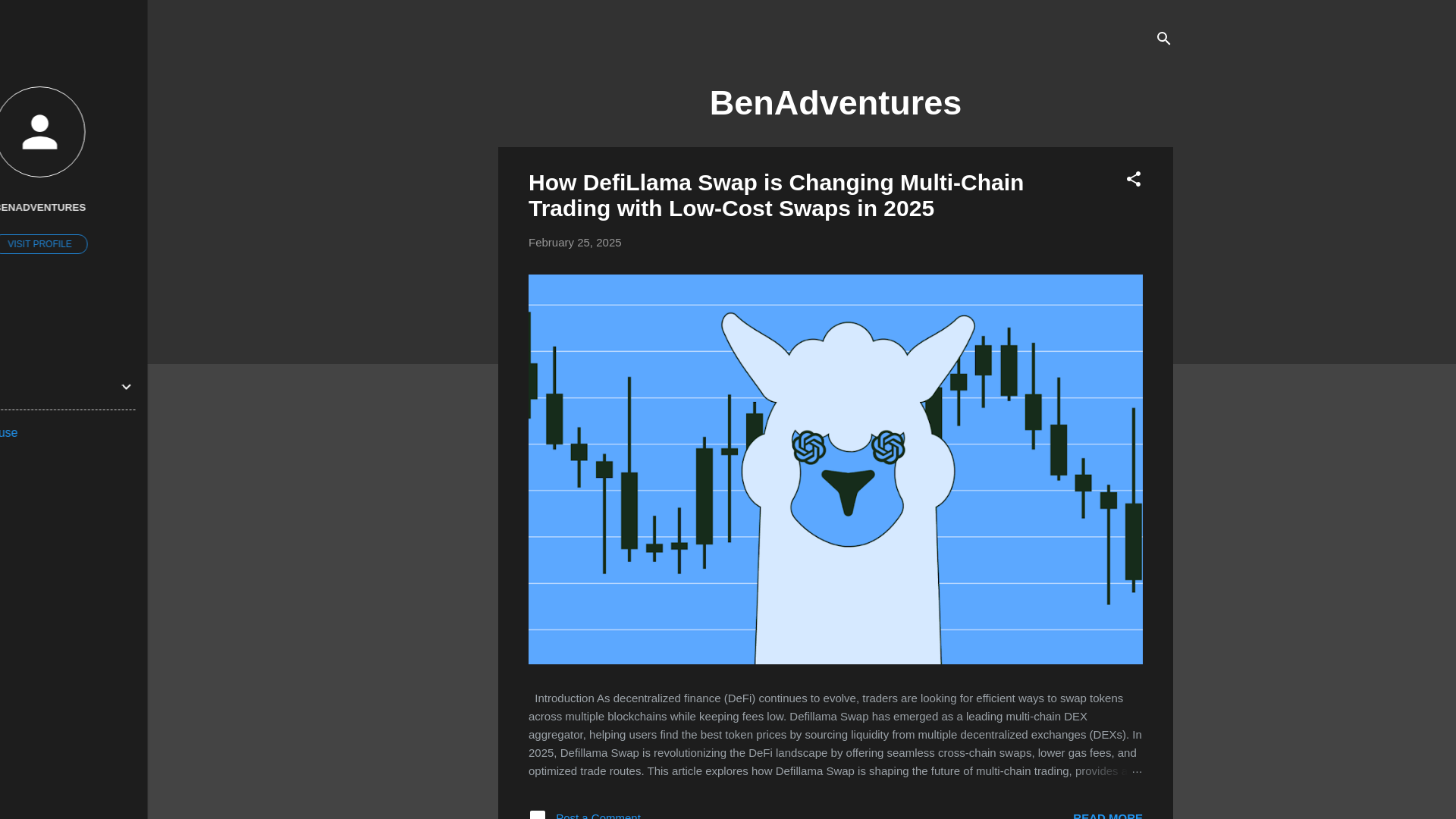 website screenshot of https://benadventuress.blogspot.com/