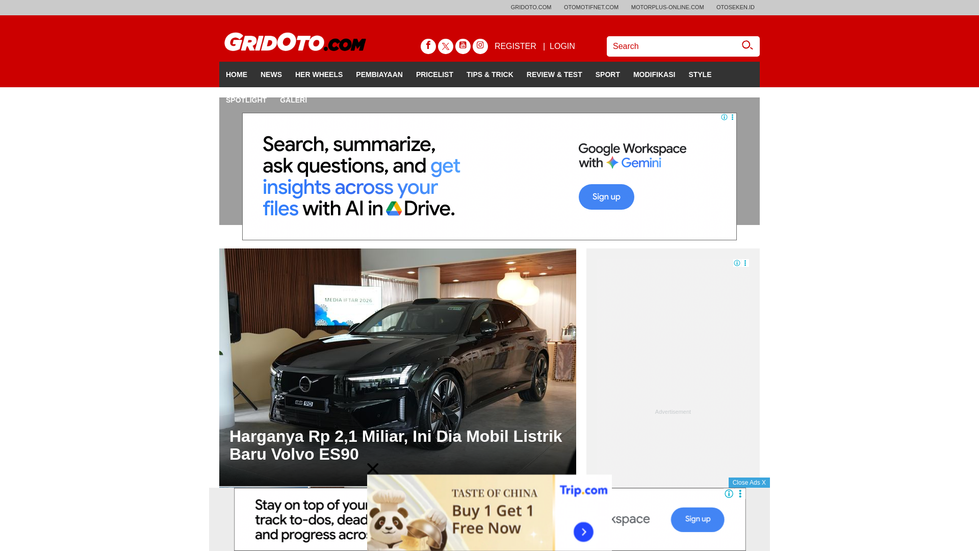 website screenshot of https://gridoto.com