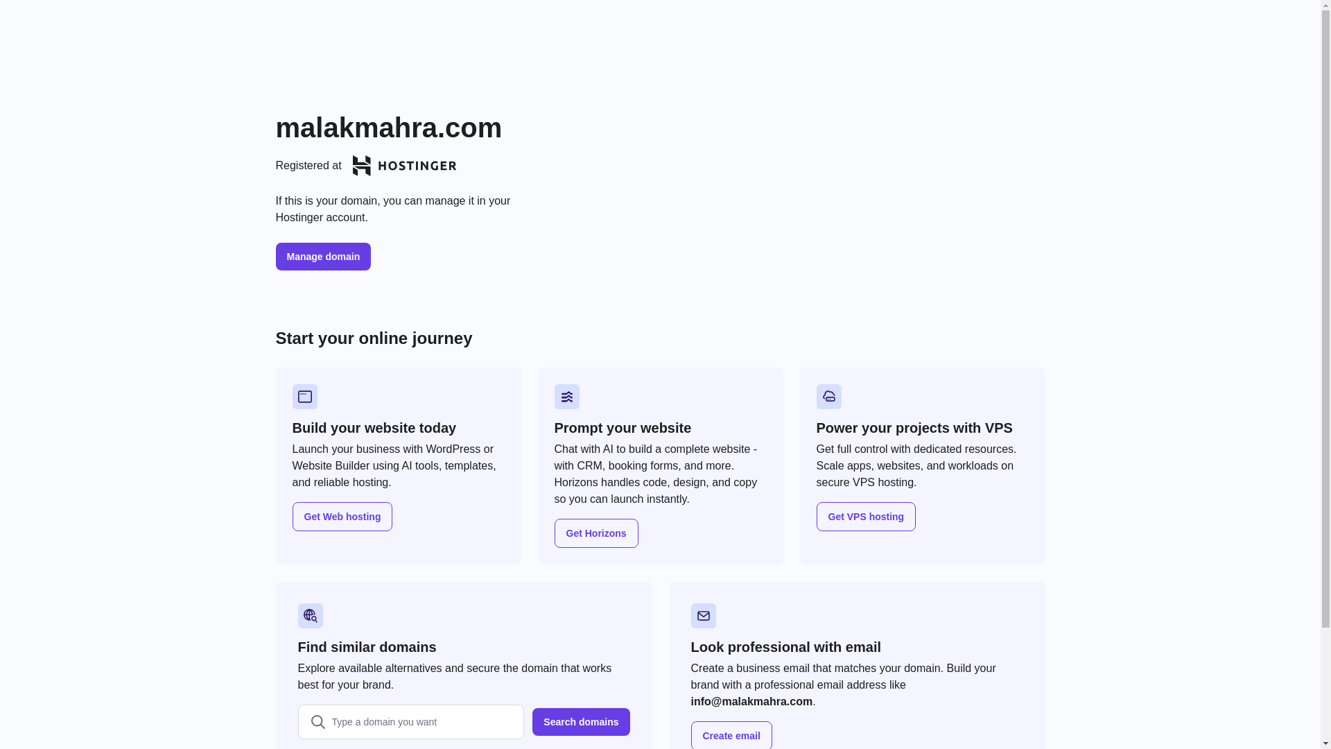 website screenshot of https://malakmahra.com/