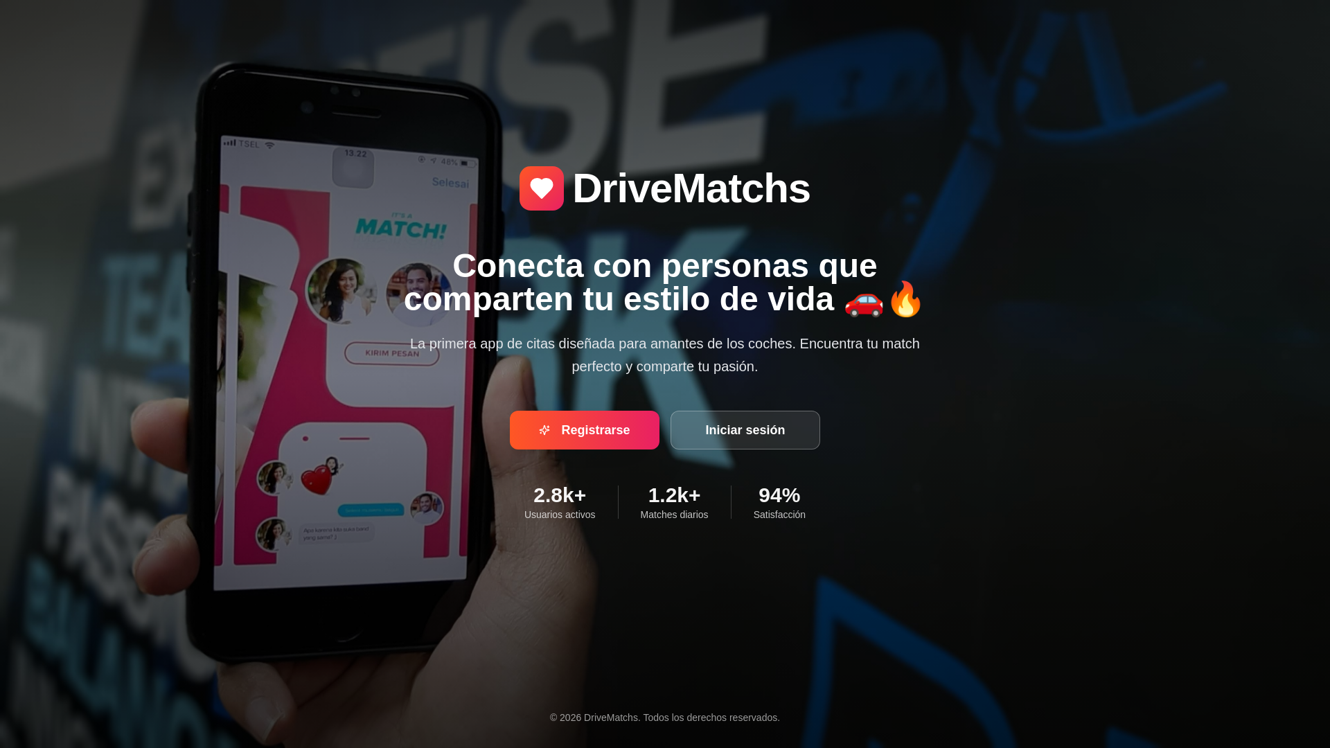 website screenshot of https://drivematchs.es/