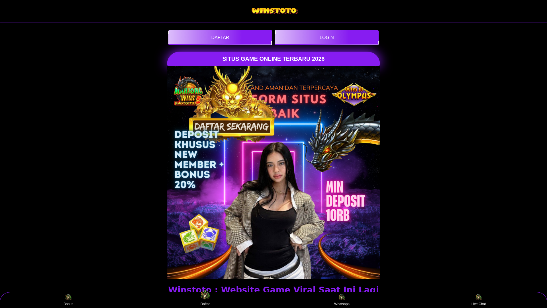 website screenshot of https://pastiwinstoto.pages.dev/