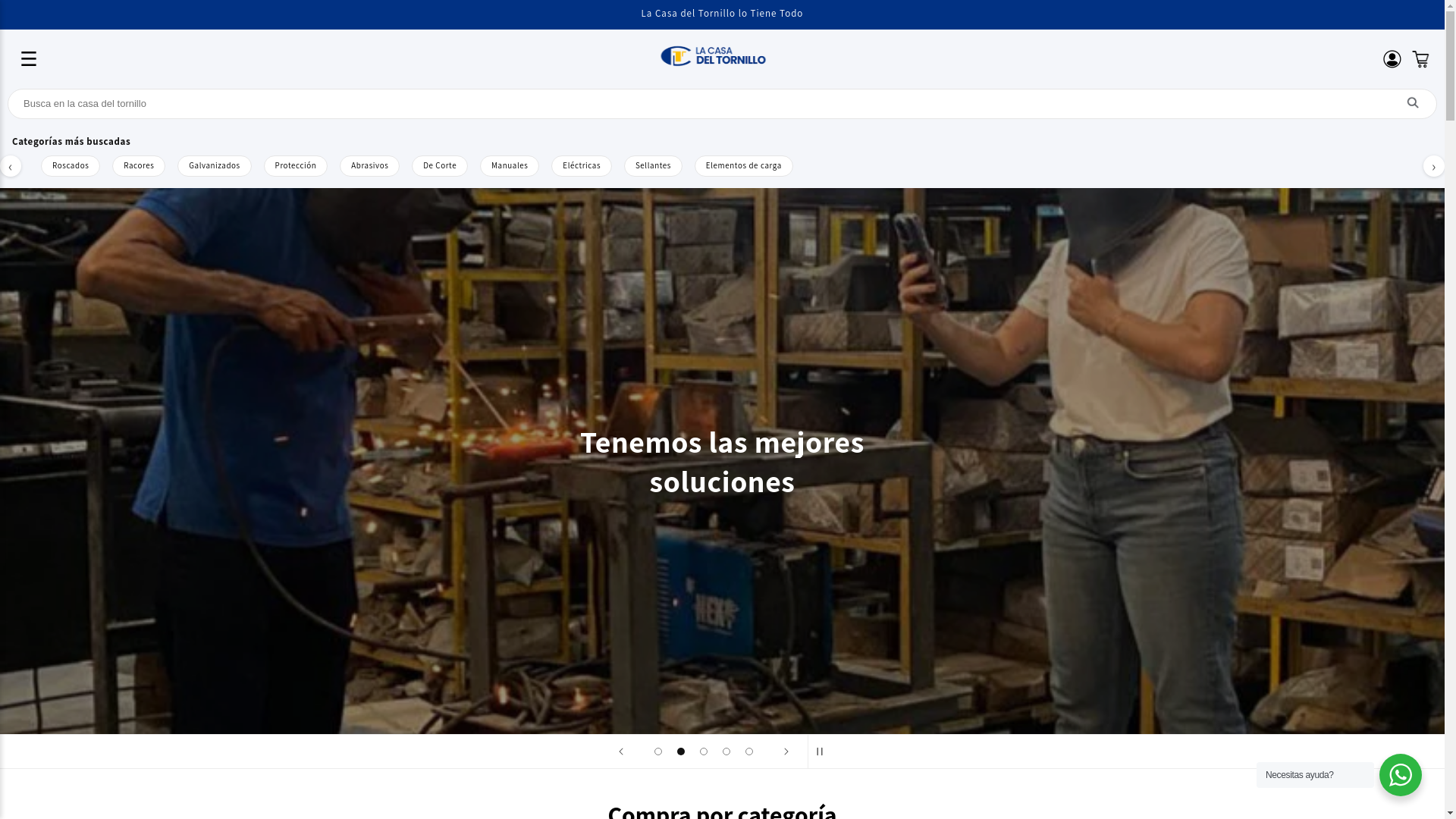 website screenshot of https://lacasadeltornillo.co/