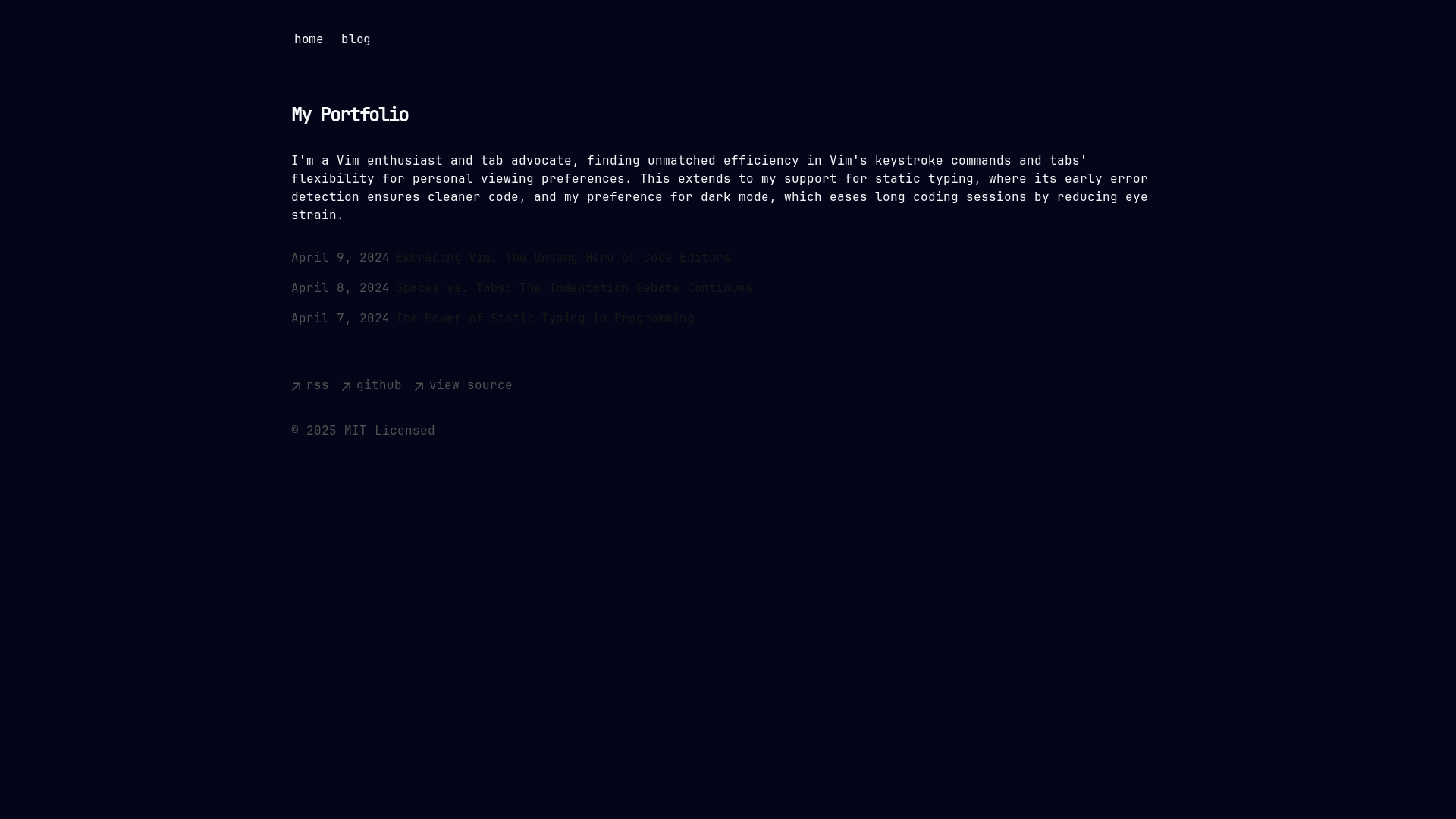 website screenshot of https://blog-vyaa.pages.dev/