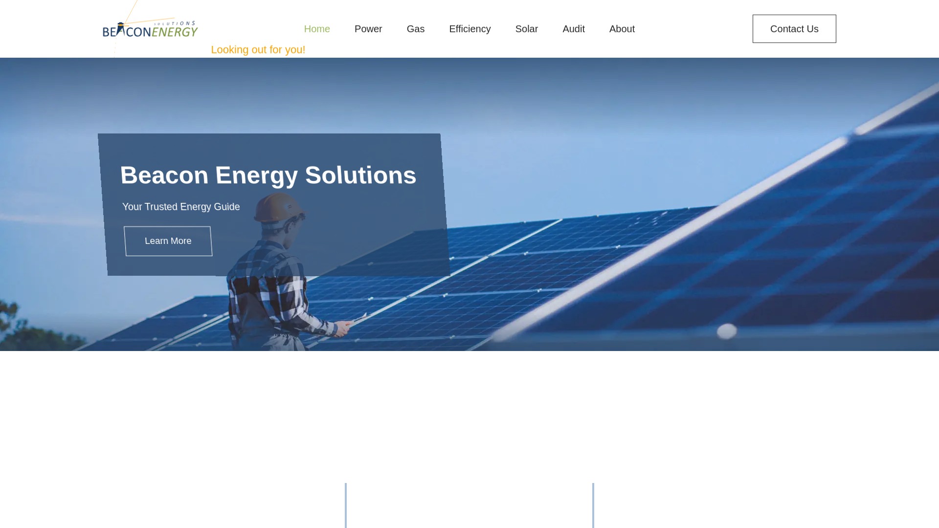 website screenshot of https://beaconelectrics.com