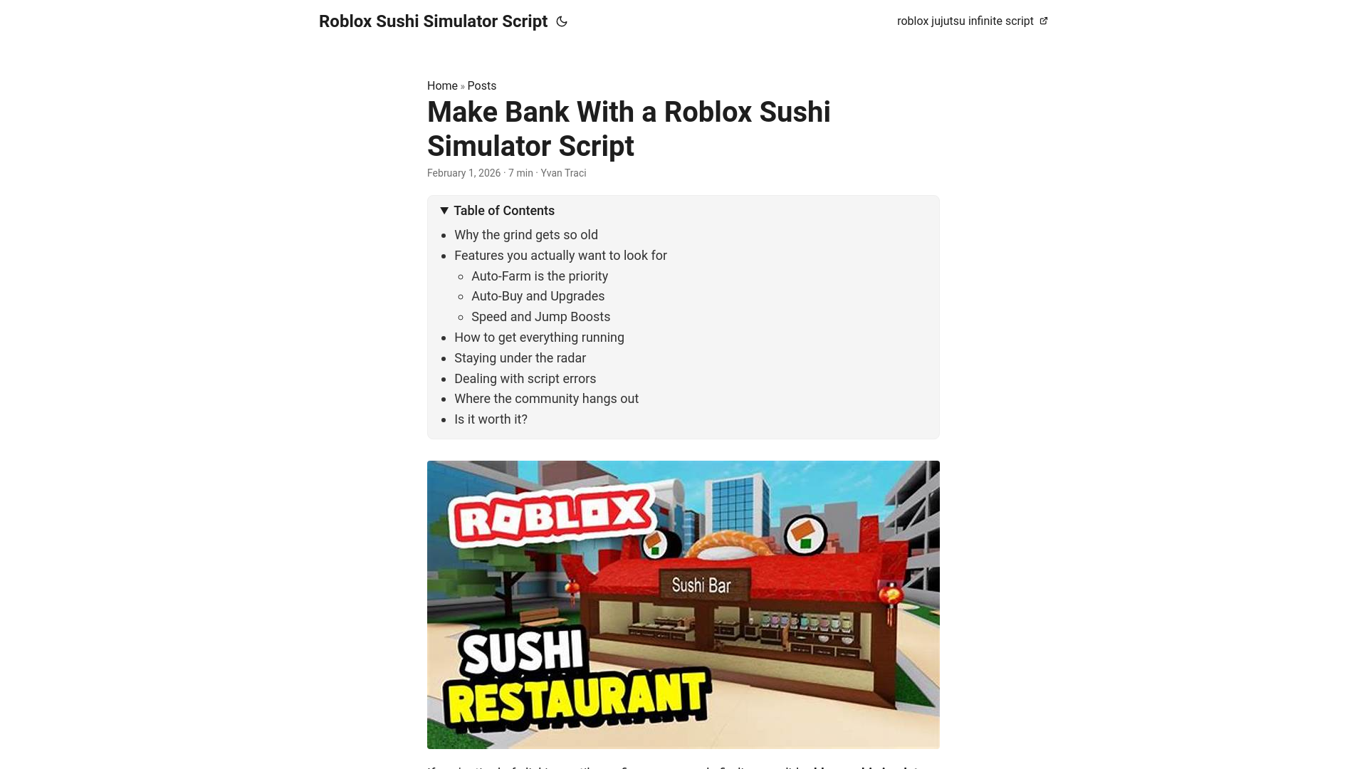 website screenshot of https://roblox-sushi-simulator-script.pages.dev/
