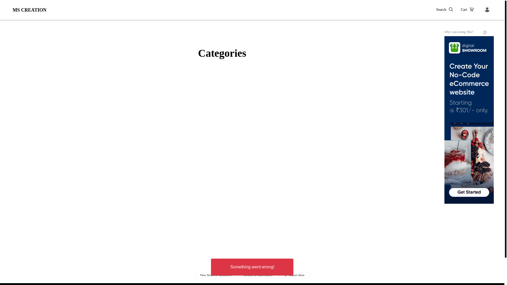 website screenshot of https://mscreation.top/