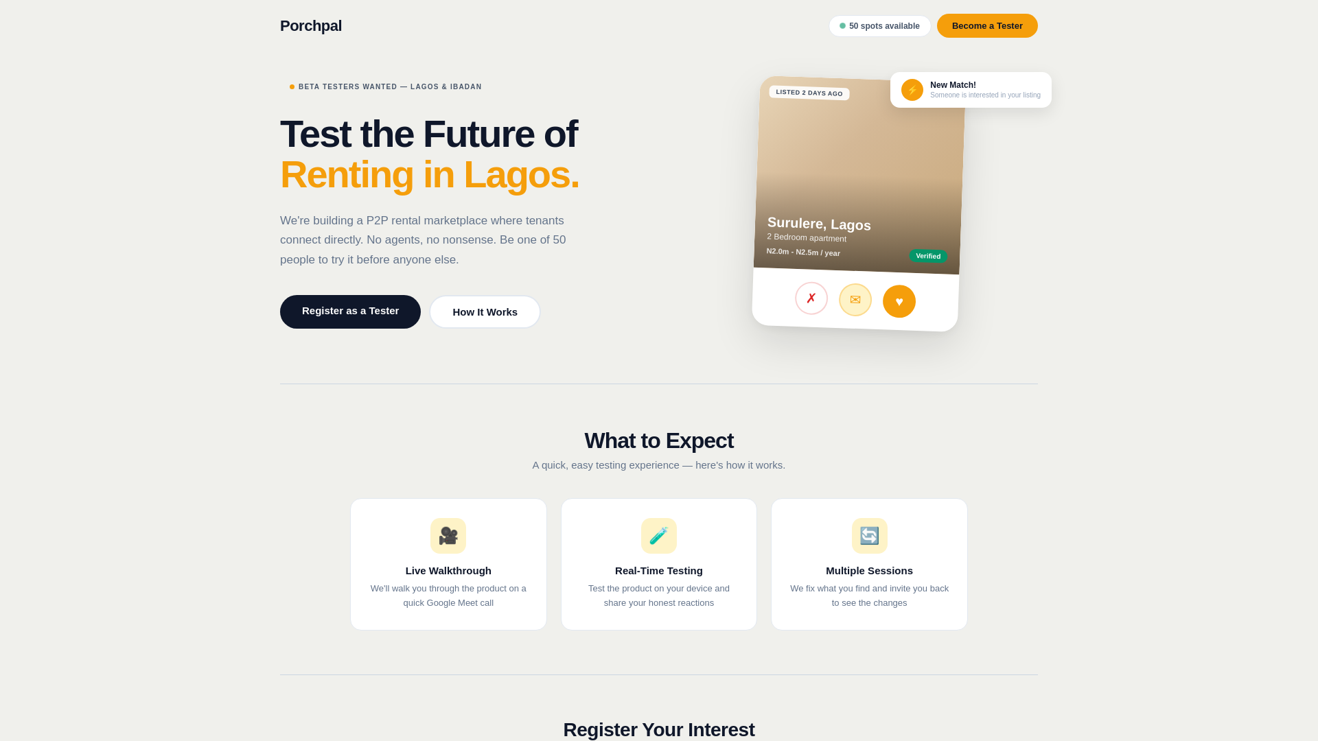 website screenshot of https://useporchpal.com/