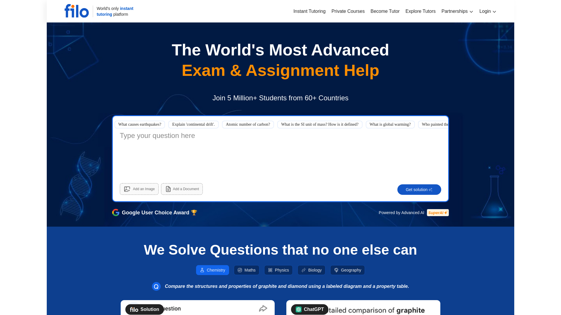 website screenshot of https://askfilo.com