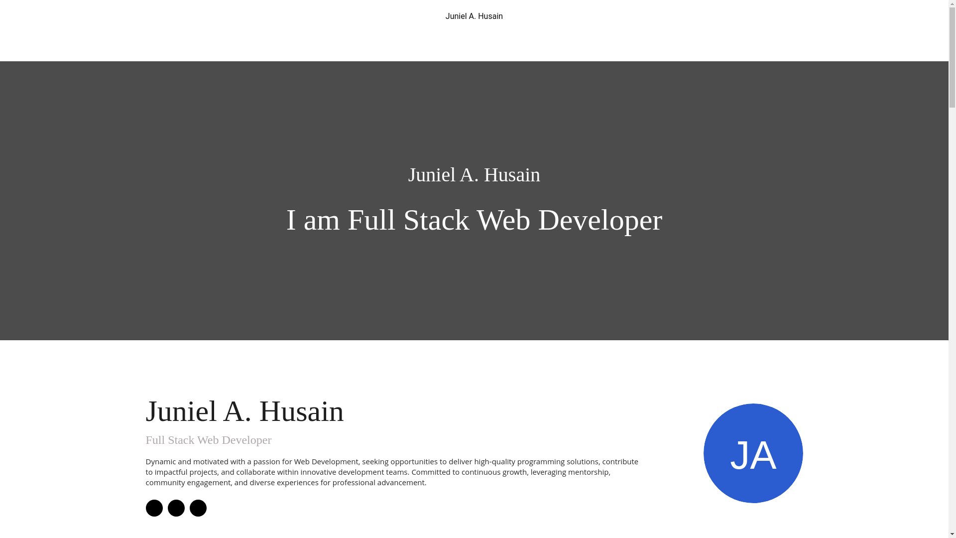 website screenshot of https://junielhusain.bio/