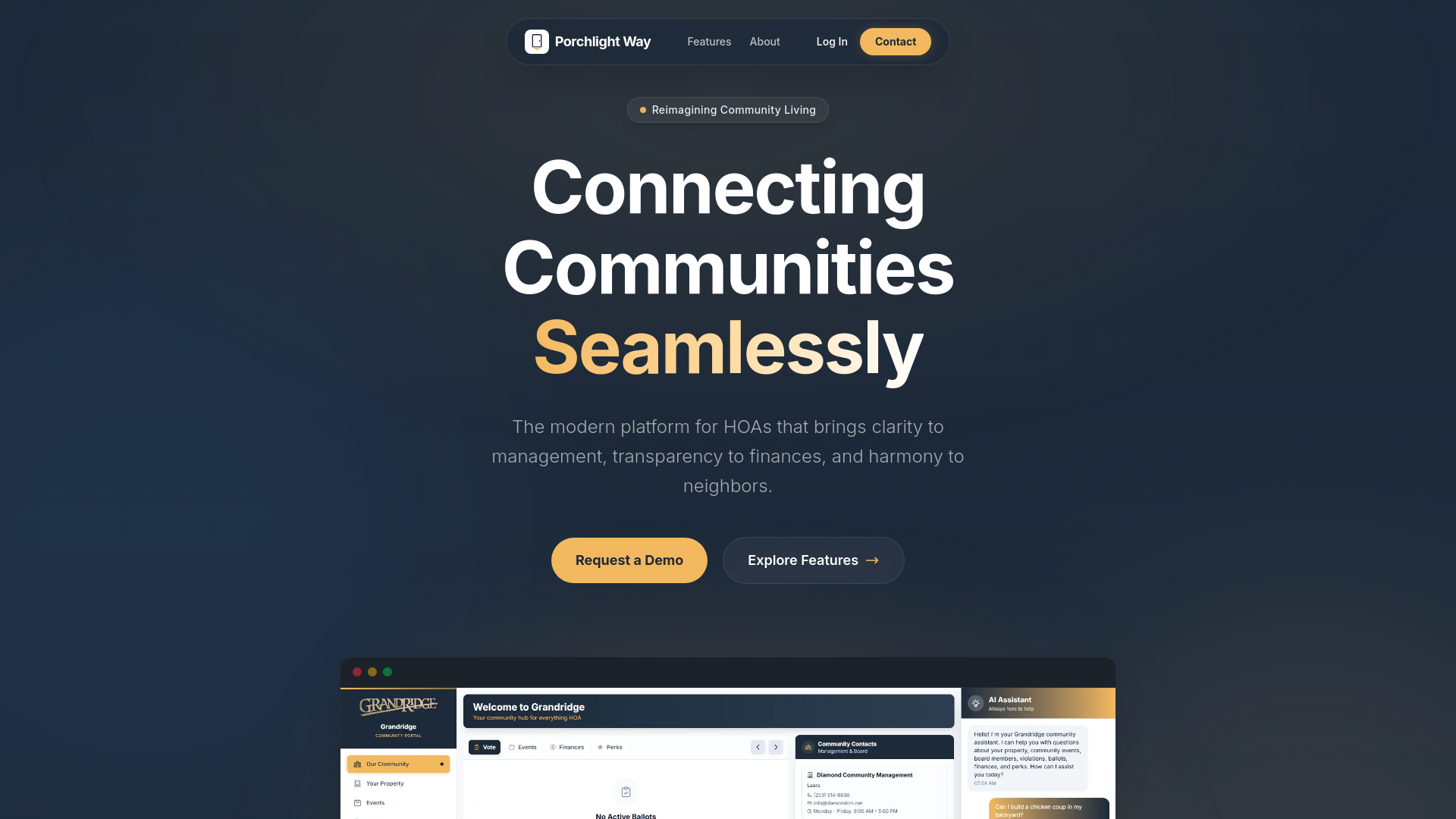 website screenshot of https://porchlightway.com/