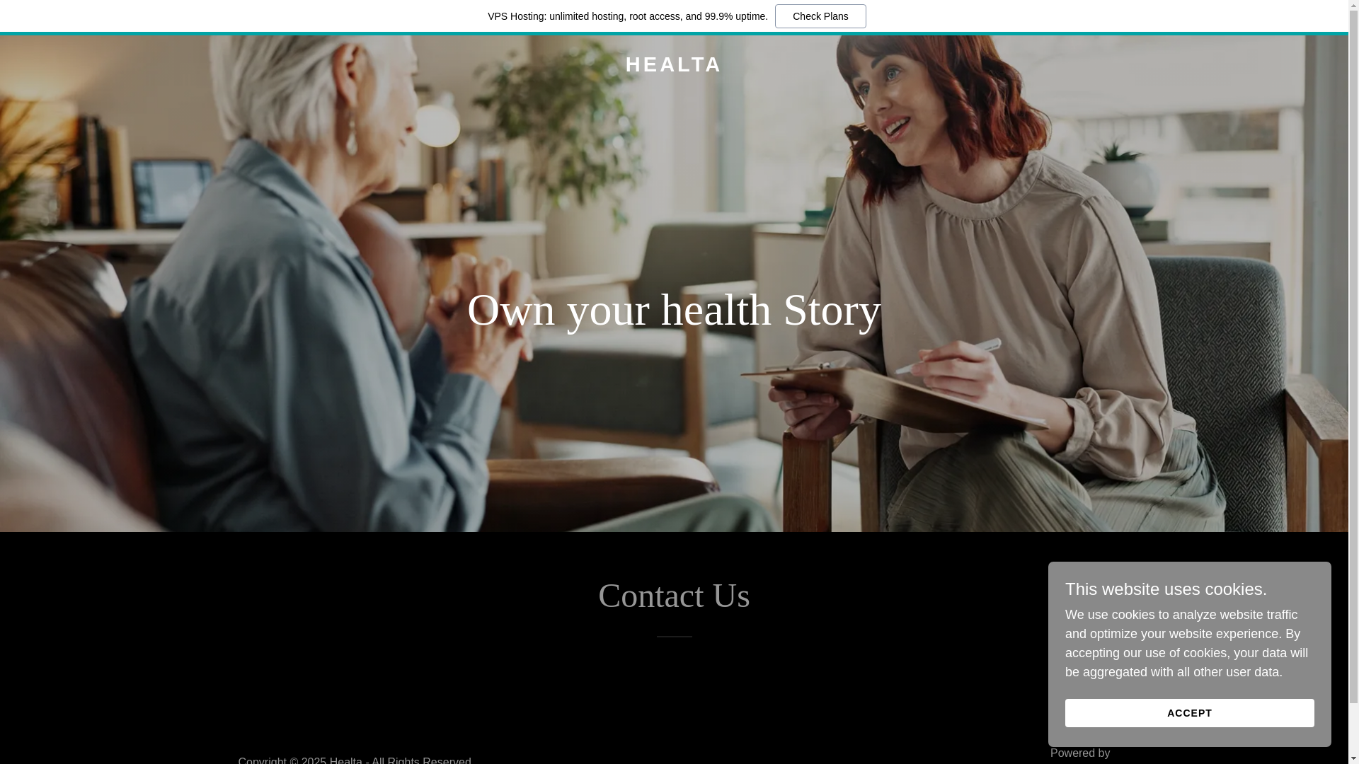 website screenshot of https://healta.in/