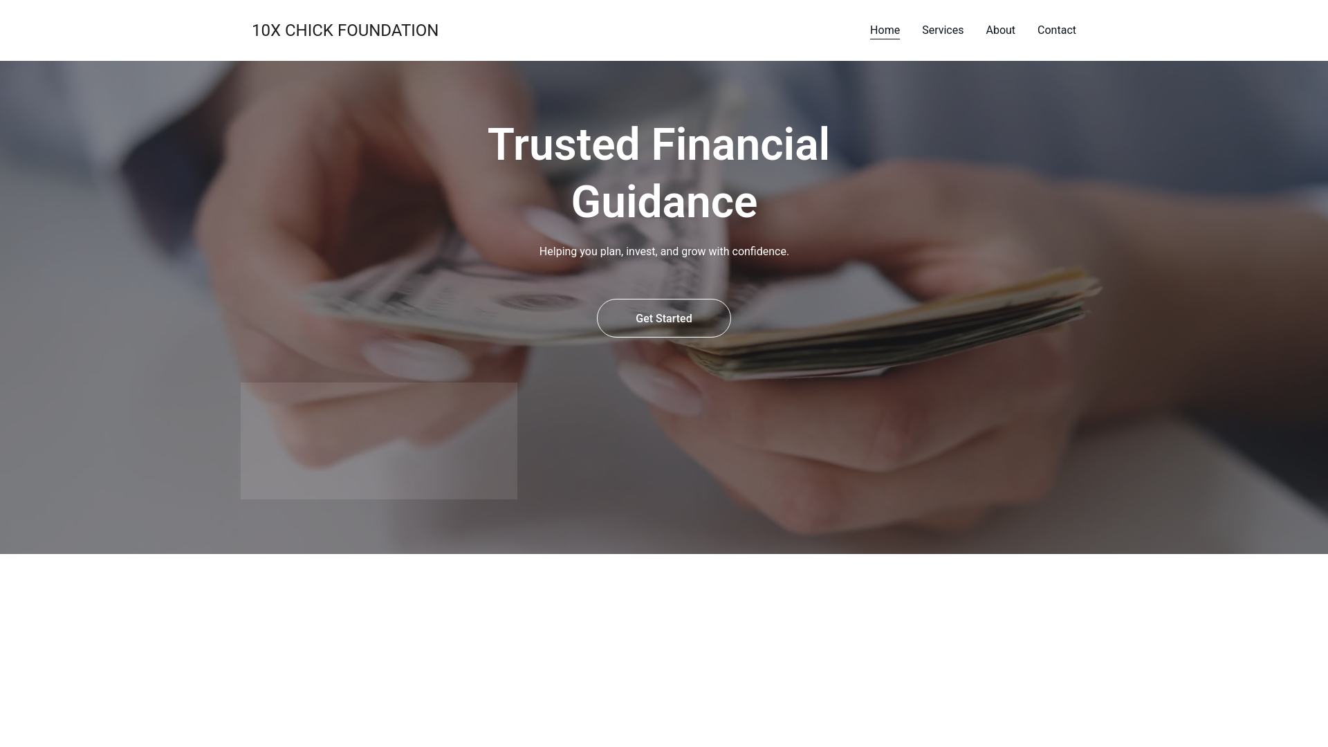 website screenshot of https://10xchickfound.online/