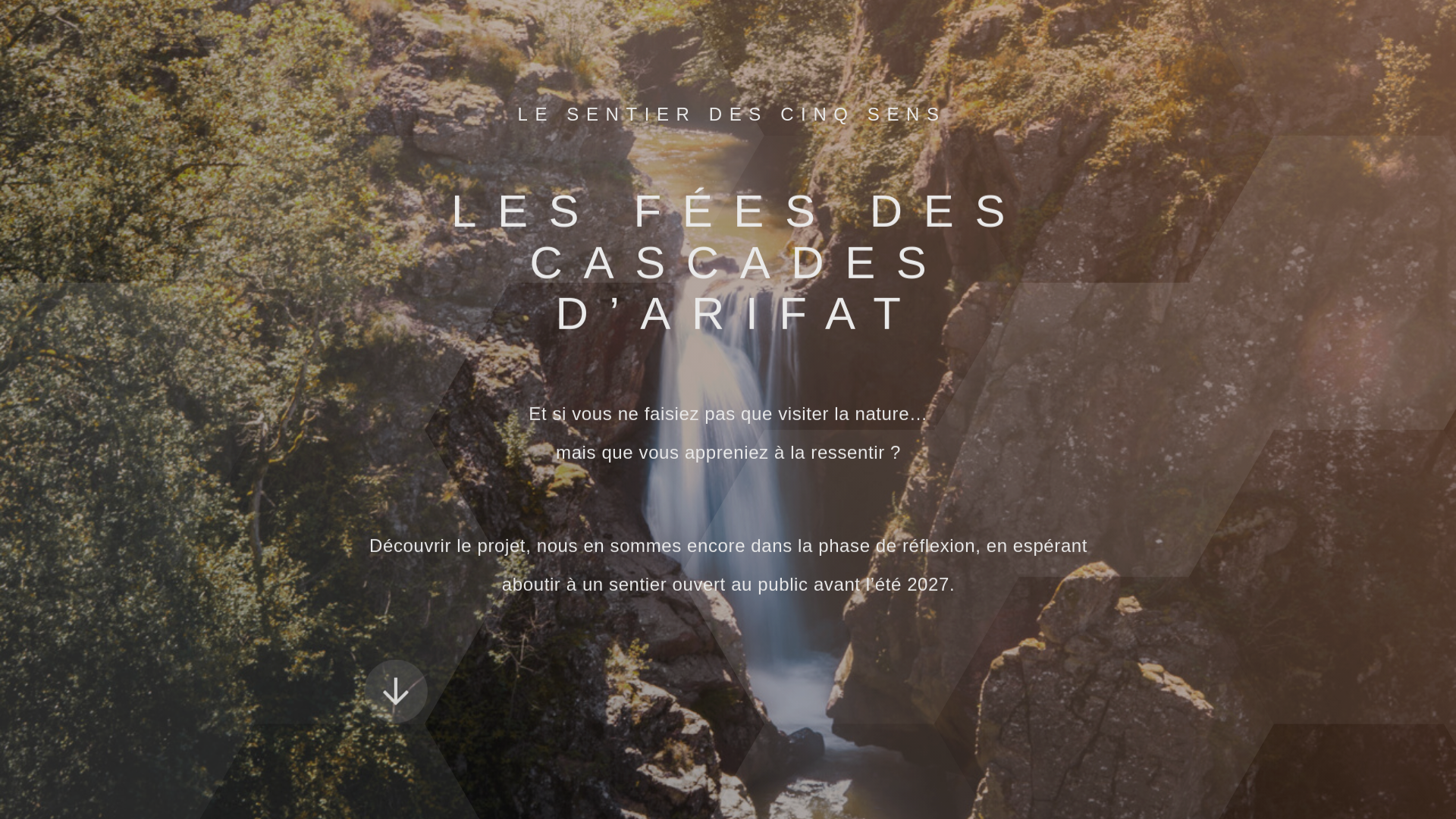 website screenshot of https://cascades-arifat.fr