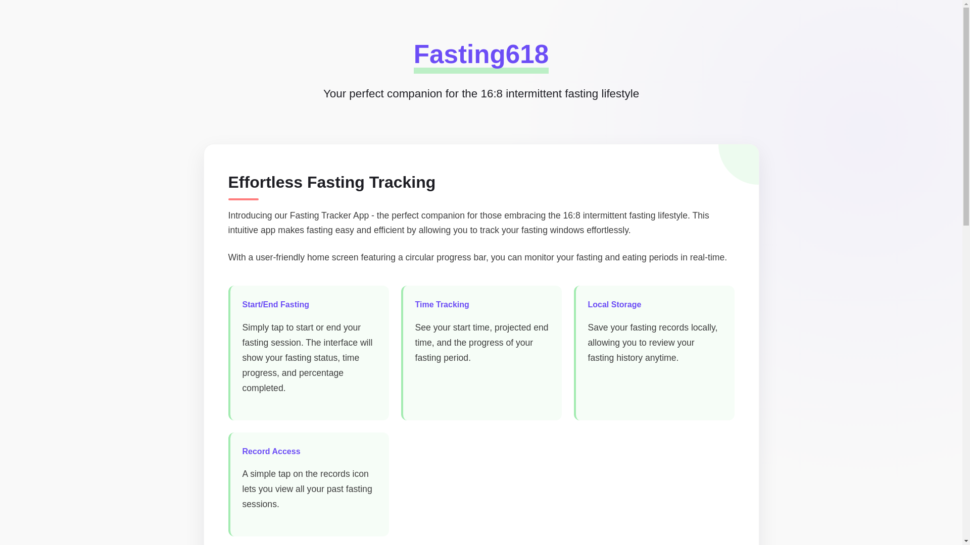 website screenshot of https://fasting618.shop/
